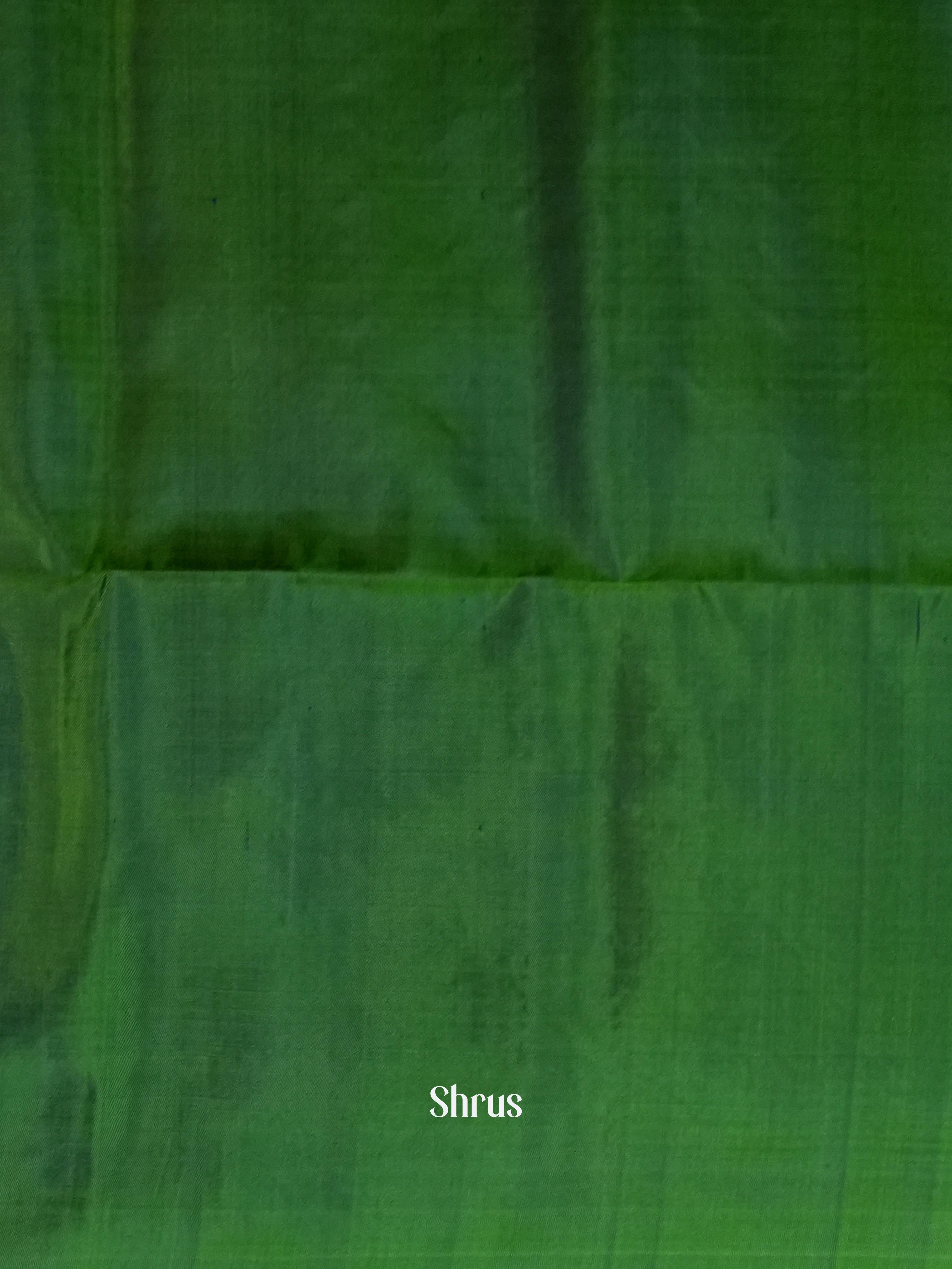 Navy Blue & Green - Soft Silk Saree-2