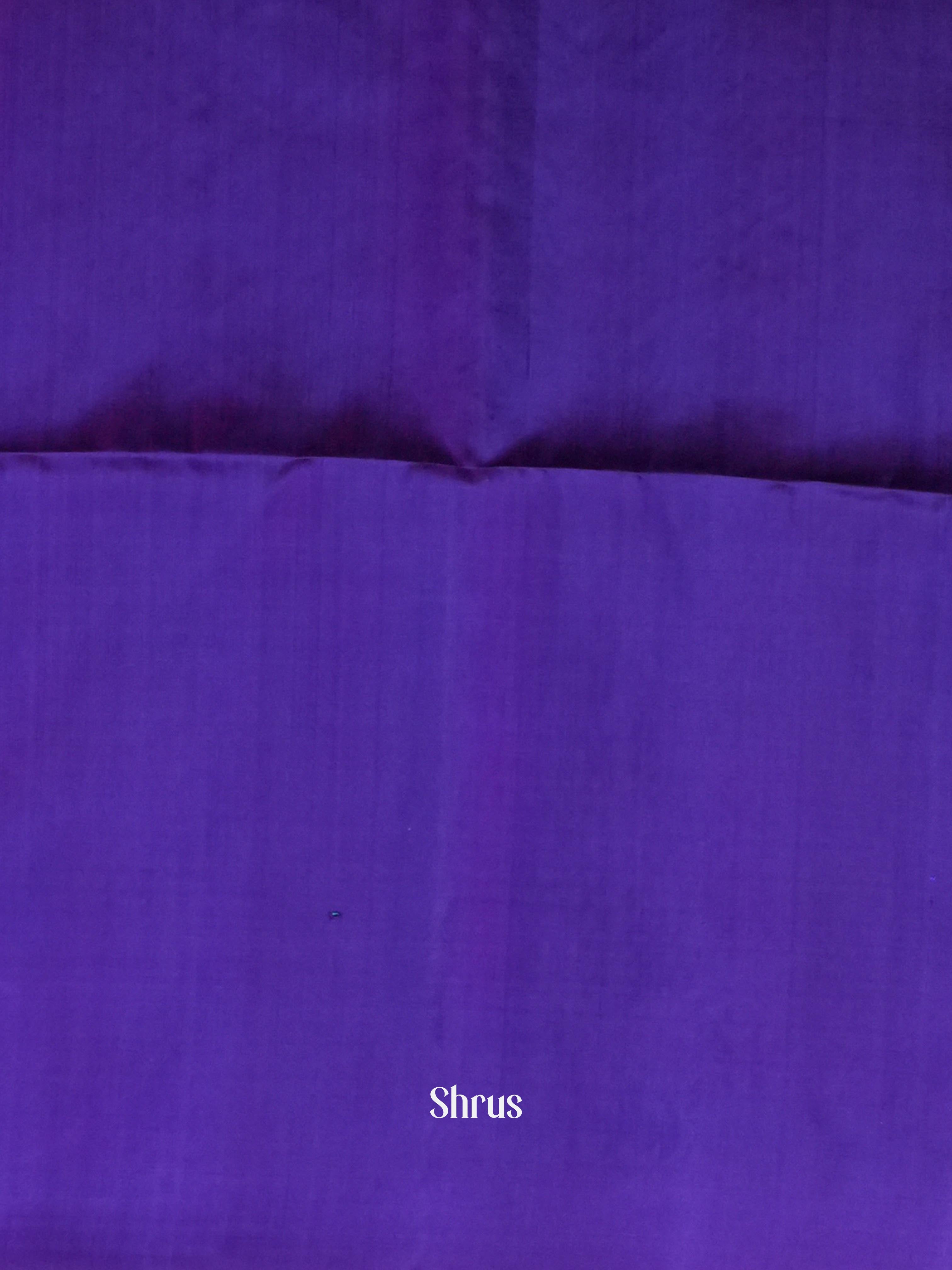 Blue & Dark Purple - Soft Silk Saree - Shop on ShrusEternity.com