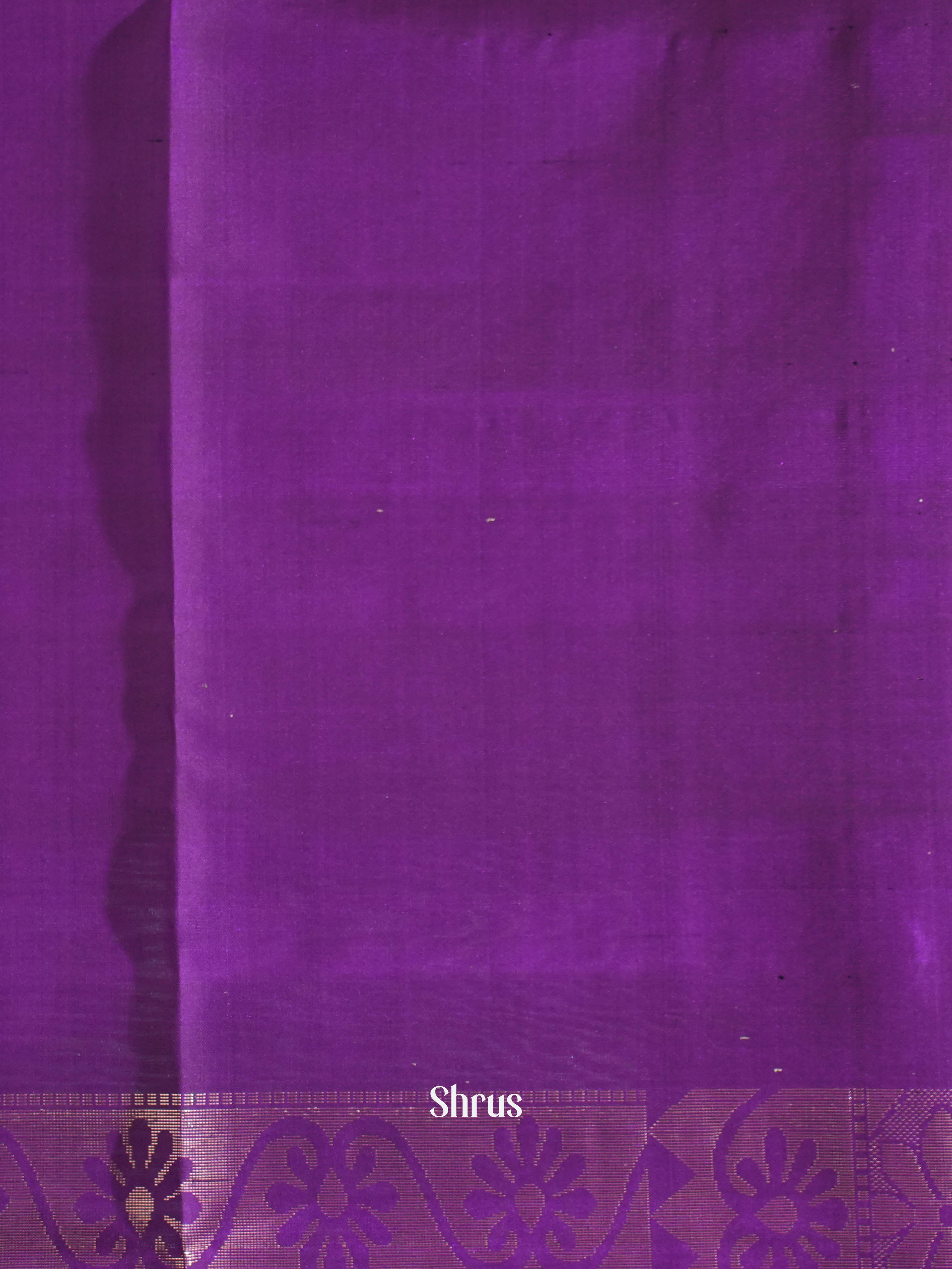 Green & Purple - Soft Silk Saree - Shop on ShrusEternity.com