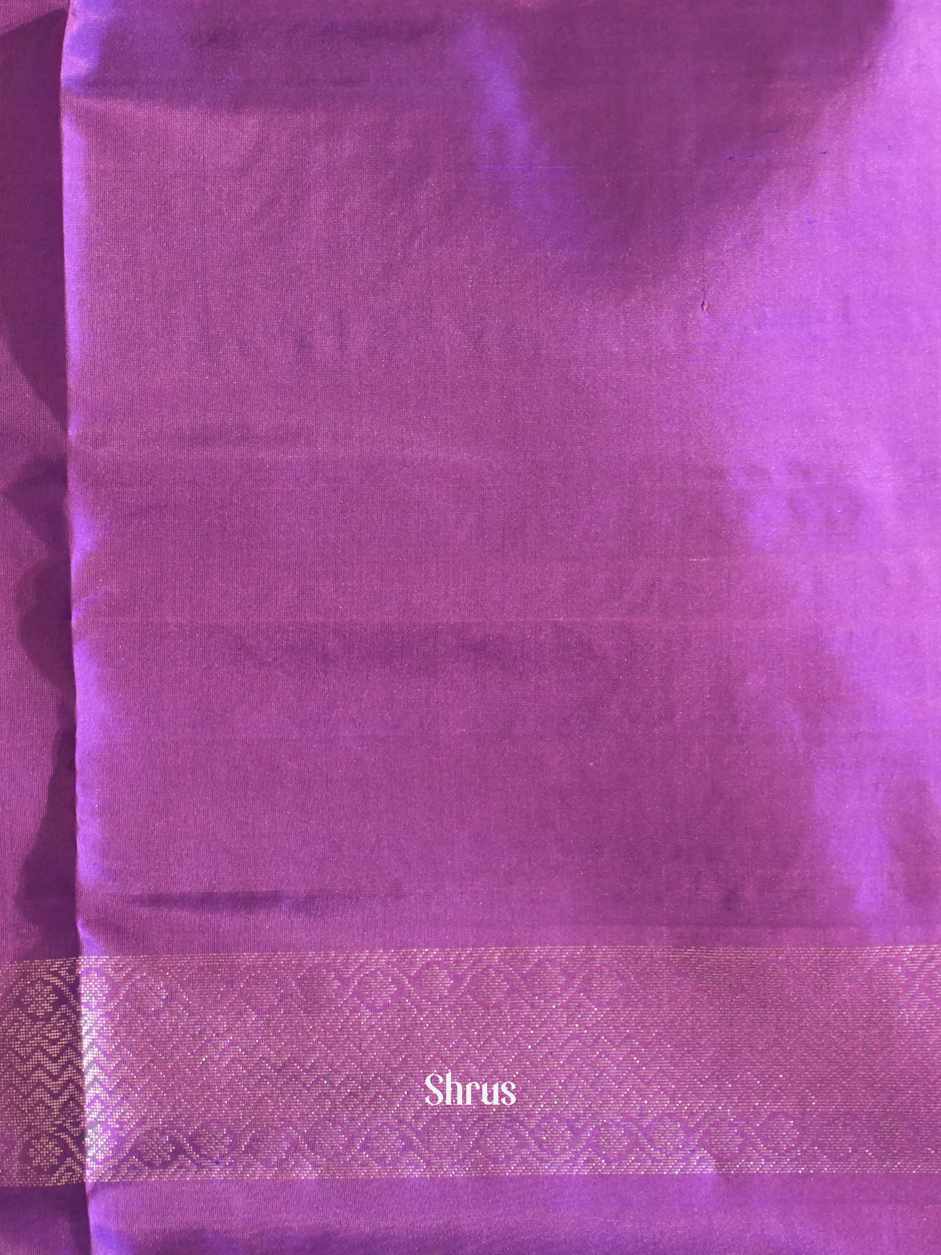 Blue & Purple- Soft Silk Saree - Shop on ShrusEternity.com
