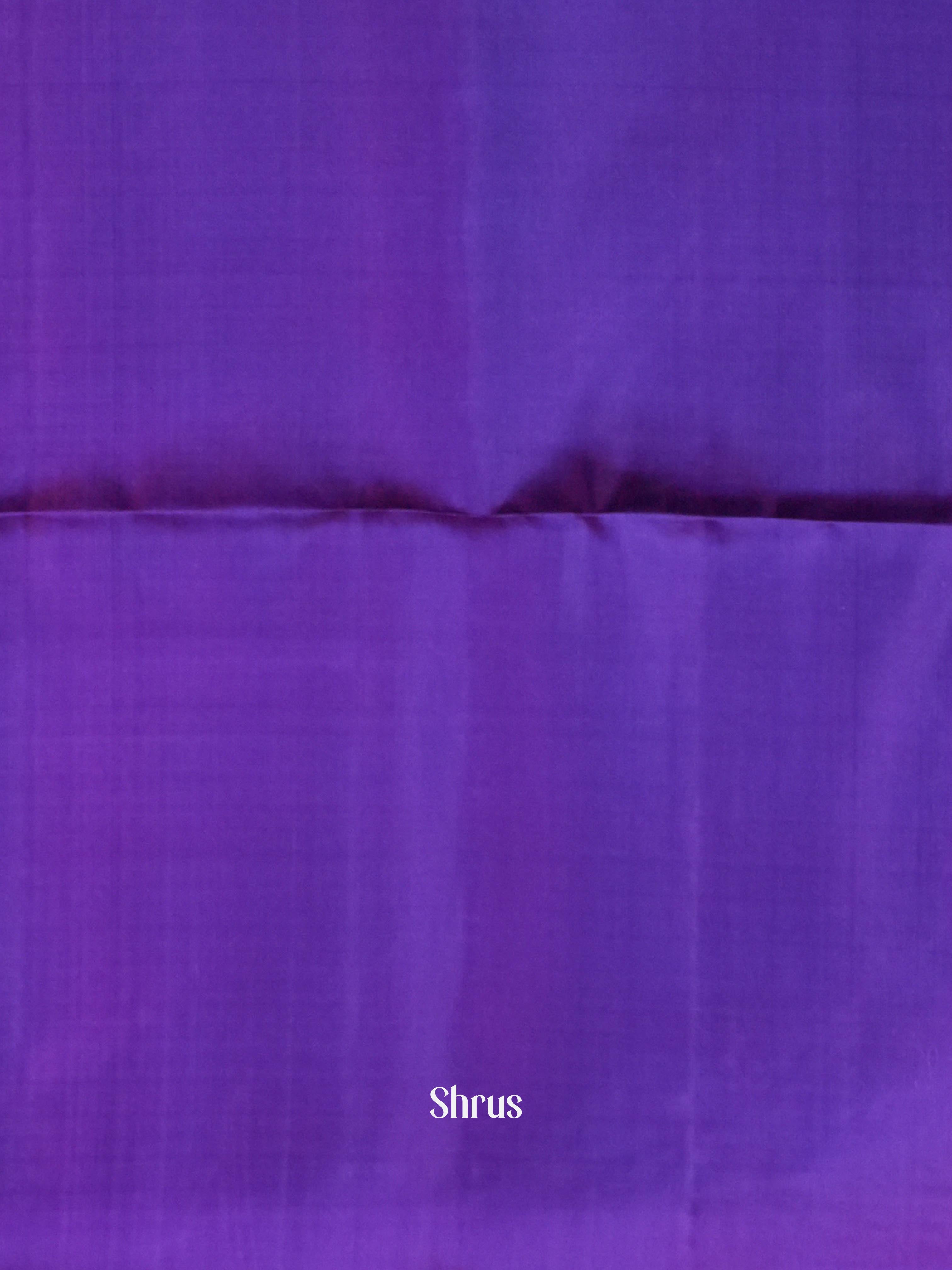 Double Shaded Blue & Purple - Soft Silk Saree-2