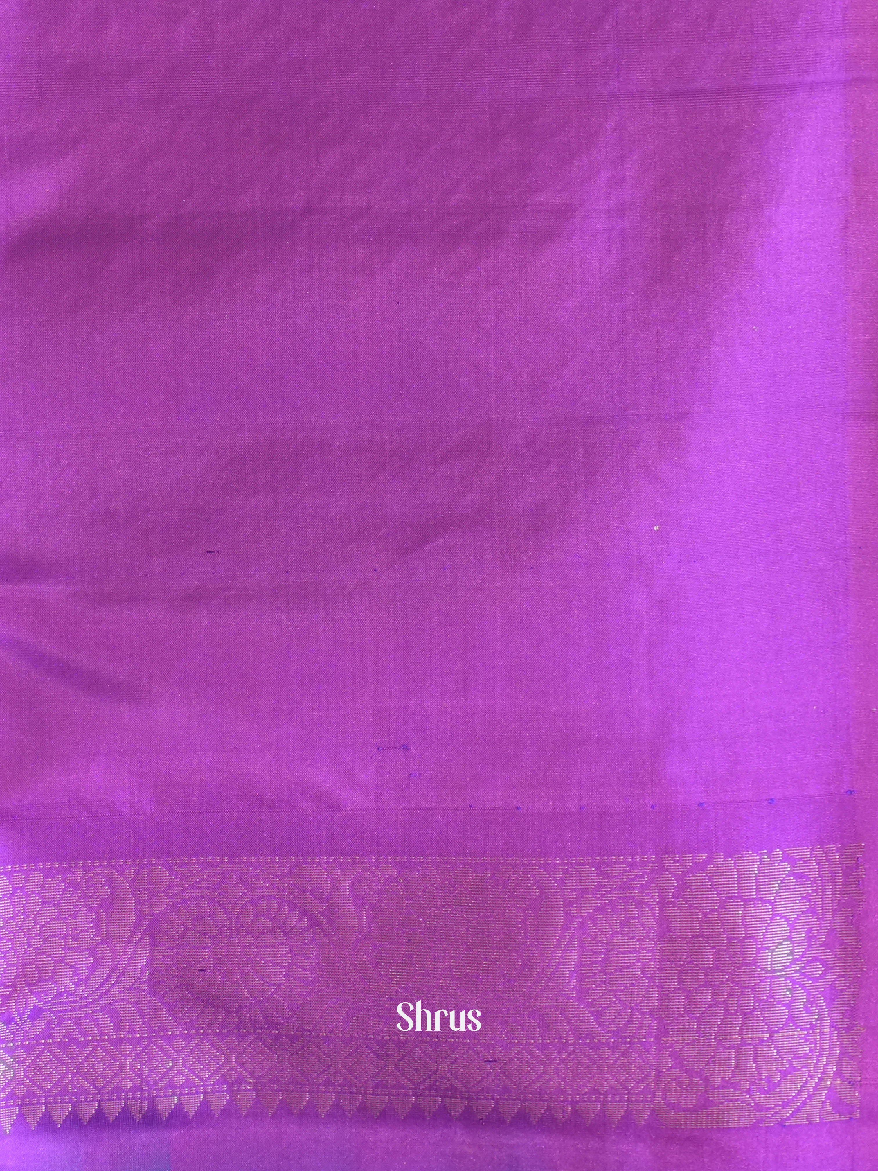 Blue & Purple - Soft Silk Saree - Shop on ShrusEternity.com