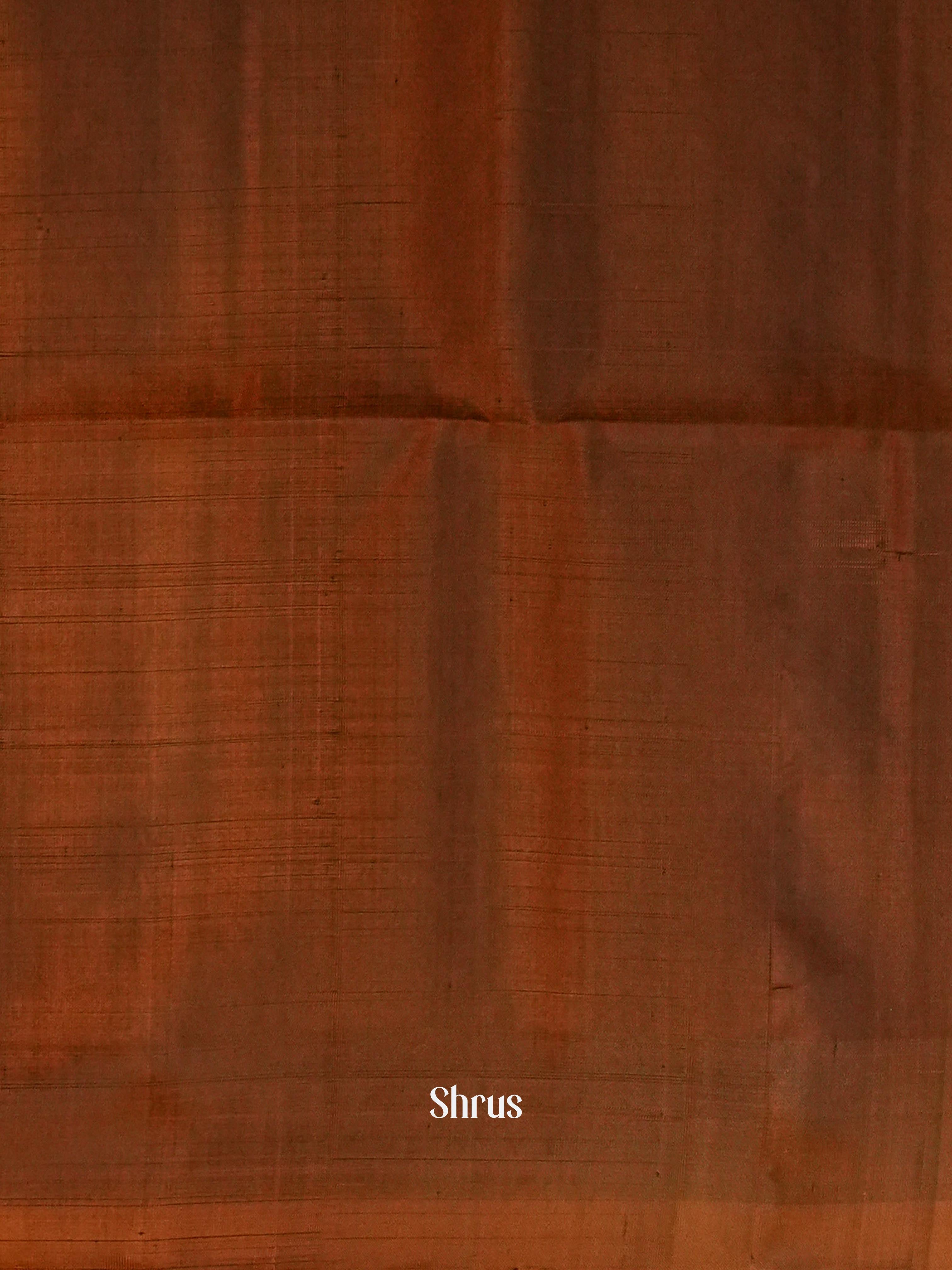Bluish Green & Brown - Soft Silk Saree - Shop on ShrusEternity.com