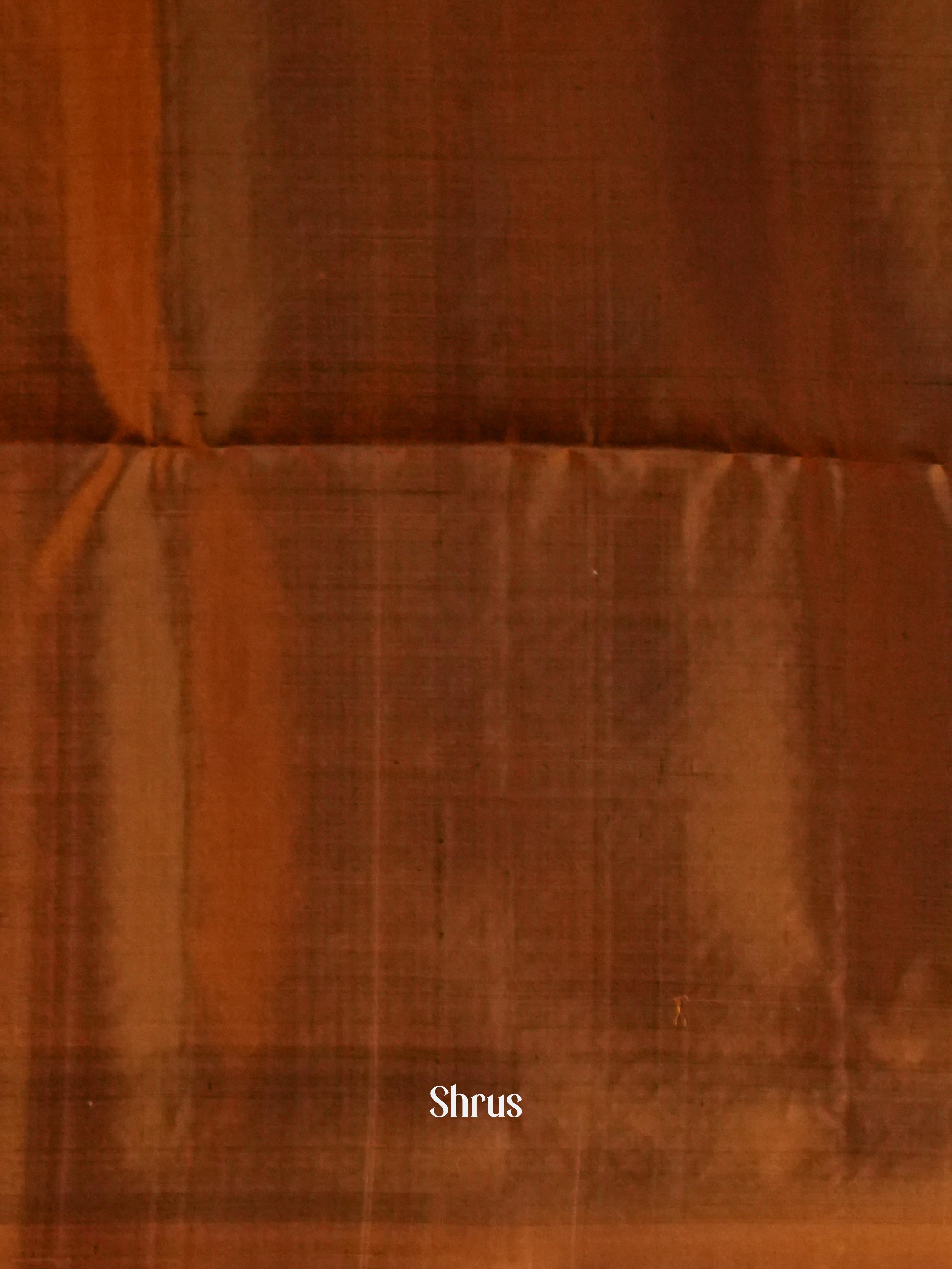 Pinkish Maroon & Golden Brown - Soft Silk Saree - Shop on ShrusEternity.com