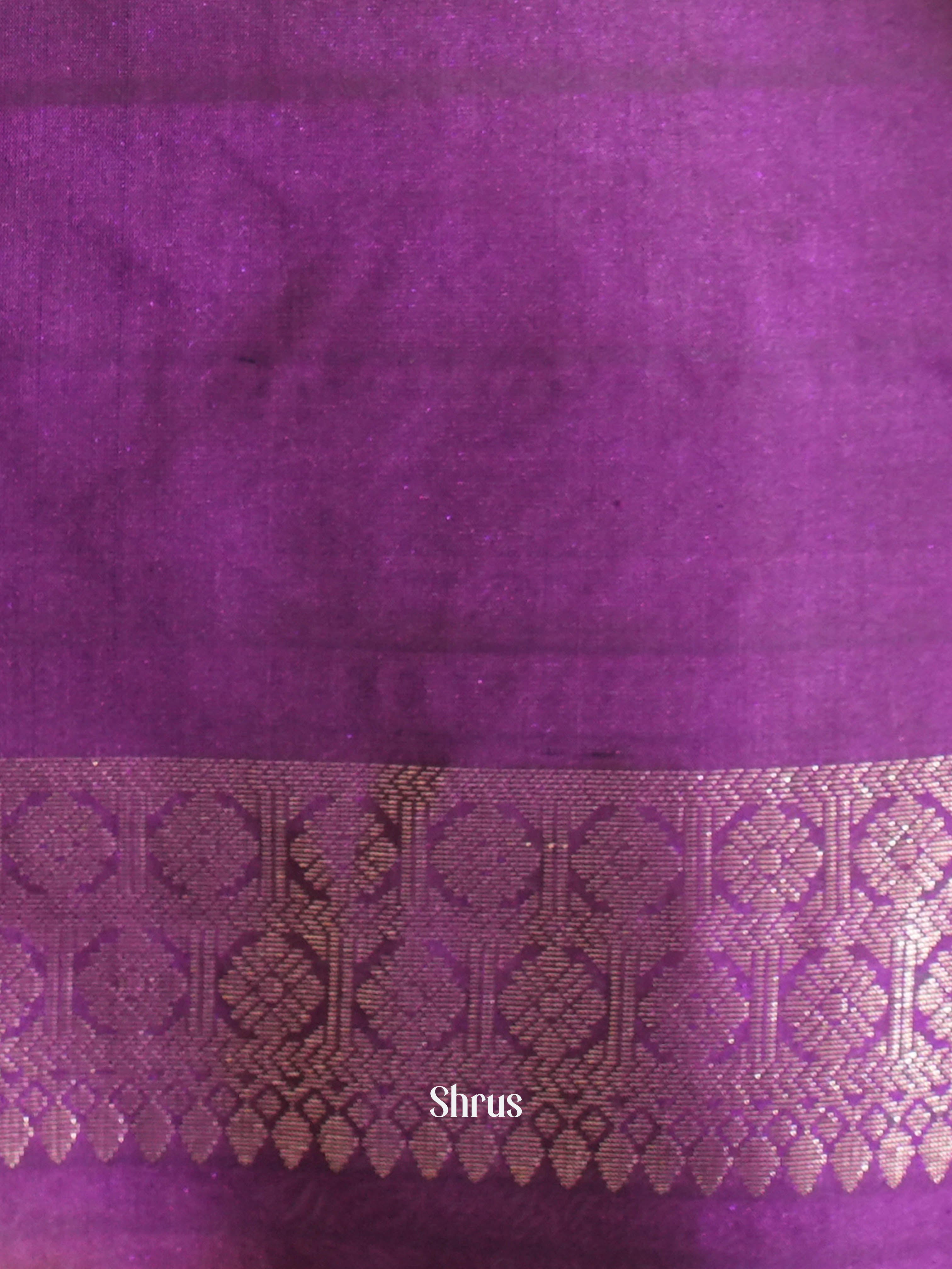 Honey & Purple- Soft Silk Saree - Shop on ShrusEternity.com