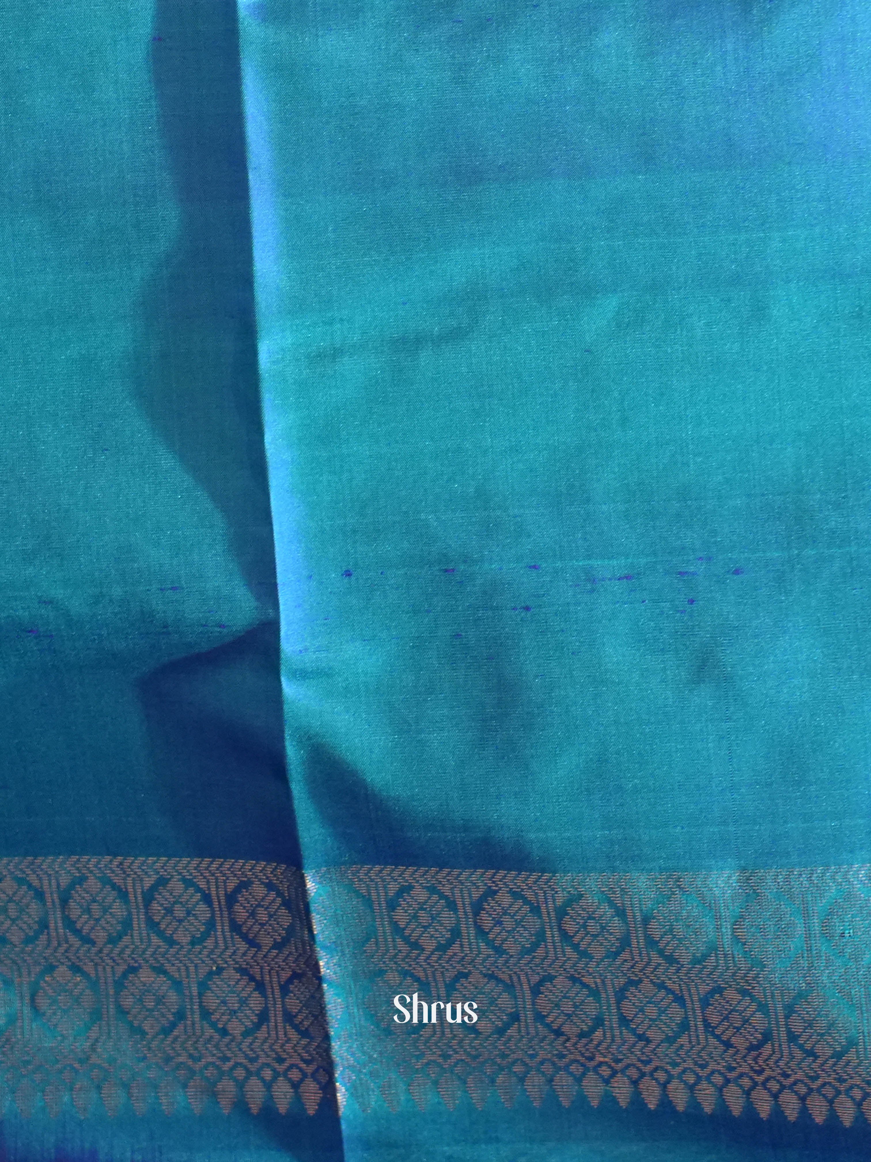 Purple & Blue - Soft Silk Saree - Shop on ShrusEternity.com