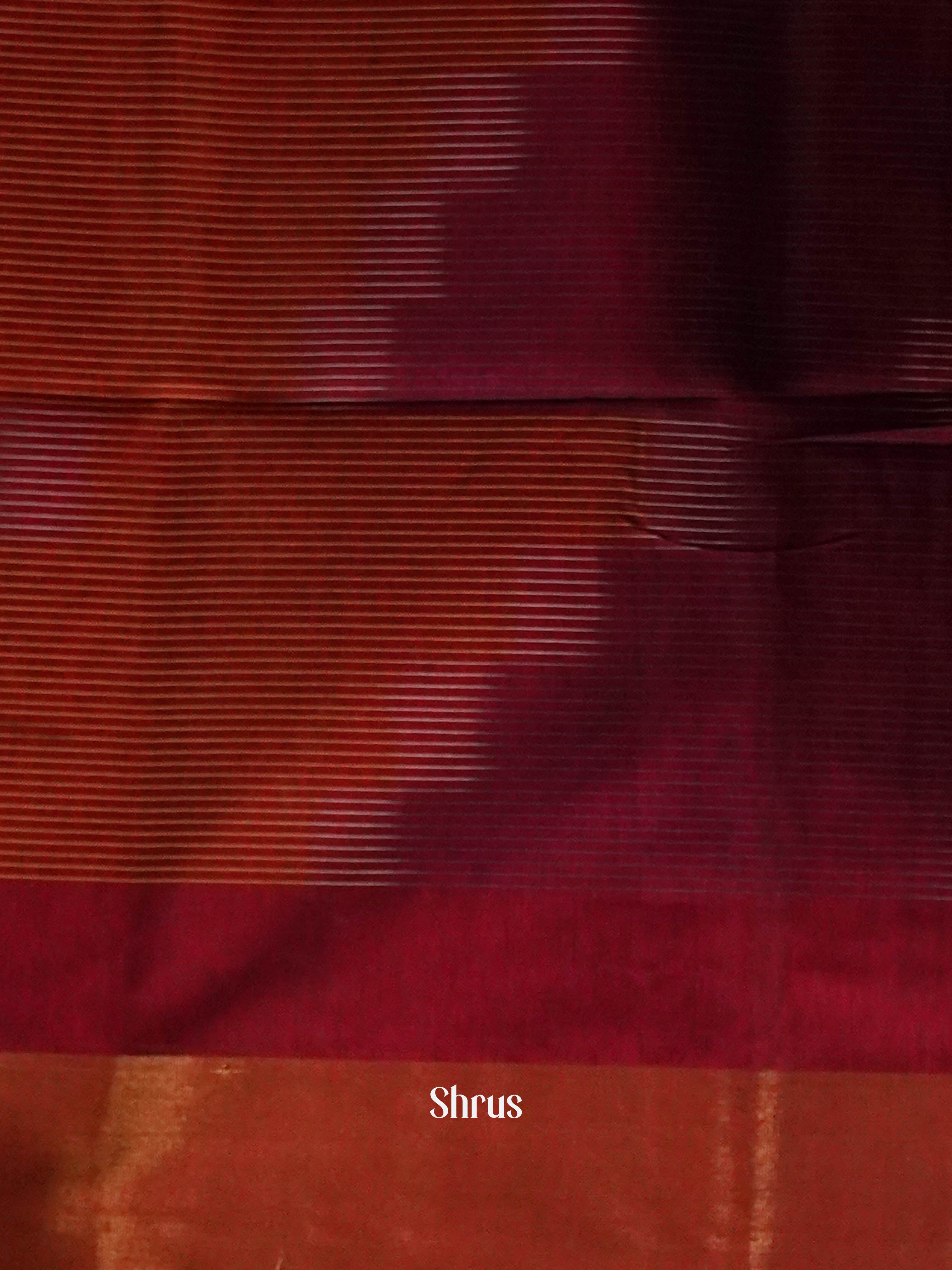 Red - Ikkat Kora Saree - Shop on ShrusEternity.com