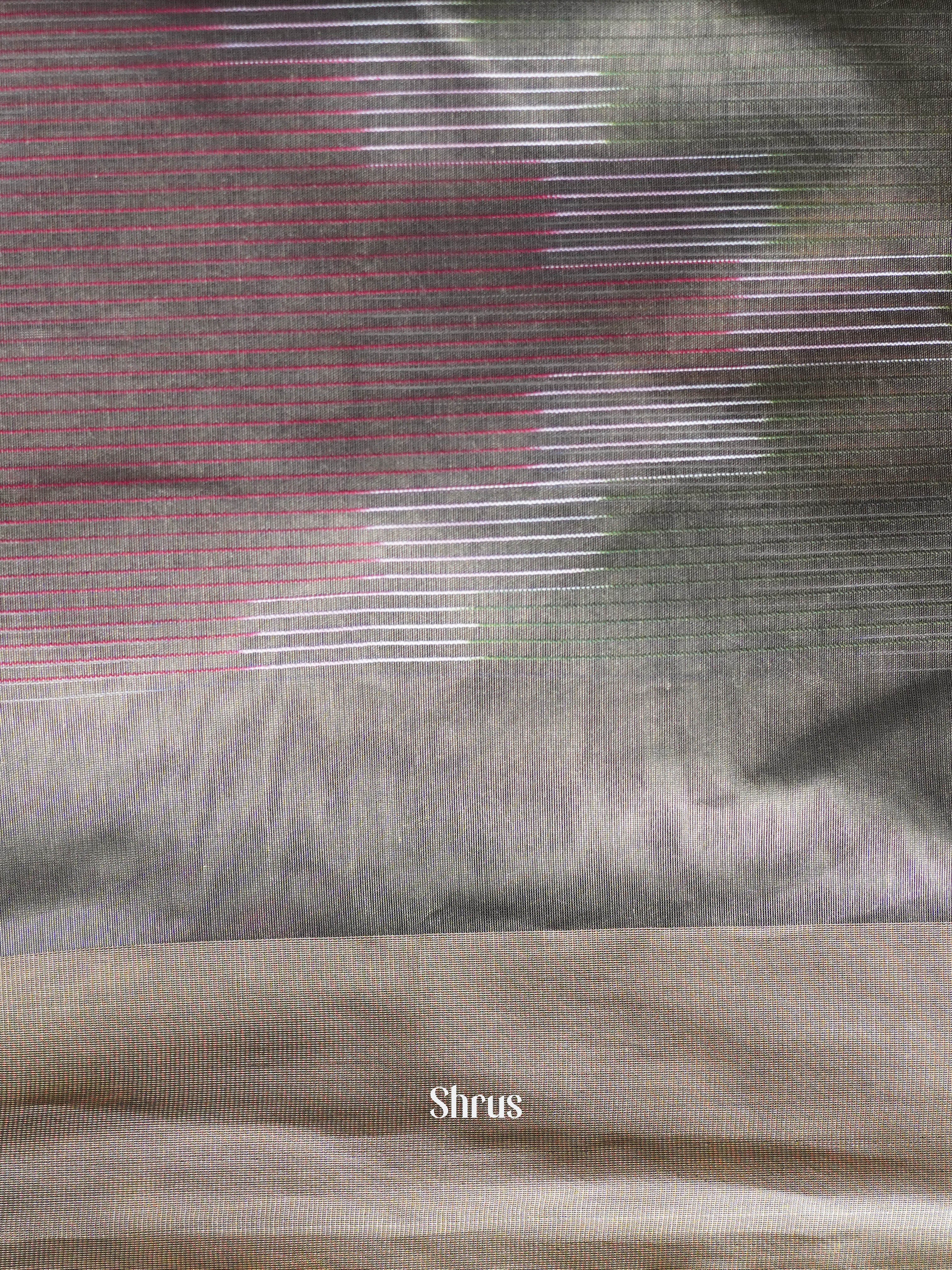 Multicolours - Ikkat Kora Saree - Shop on ShrusEternity.com