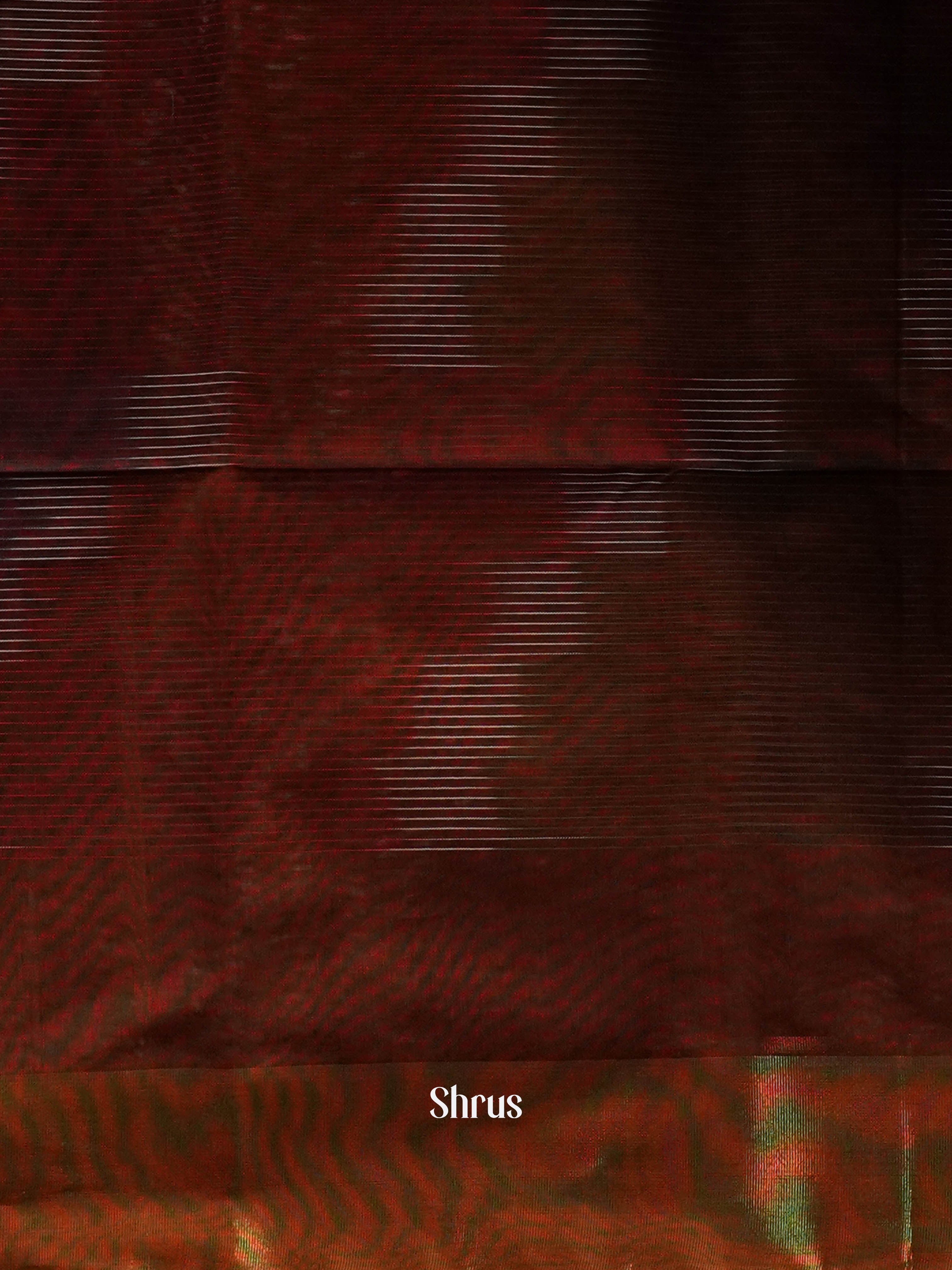 Brown - Ikkat Kora Saree - Shop on ShrusEternity.com