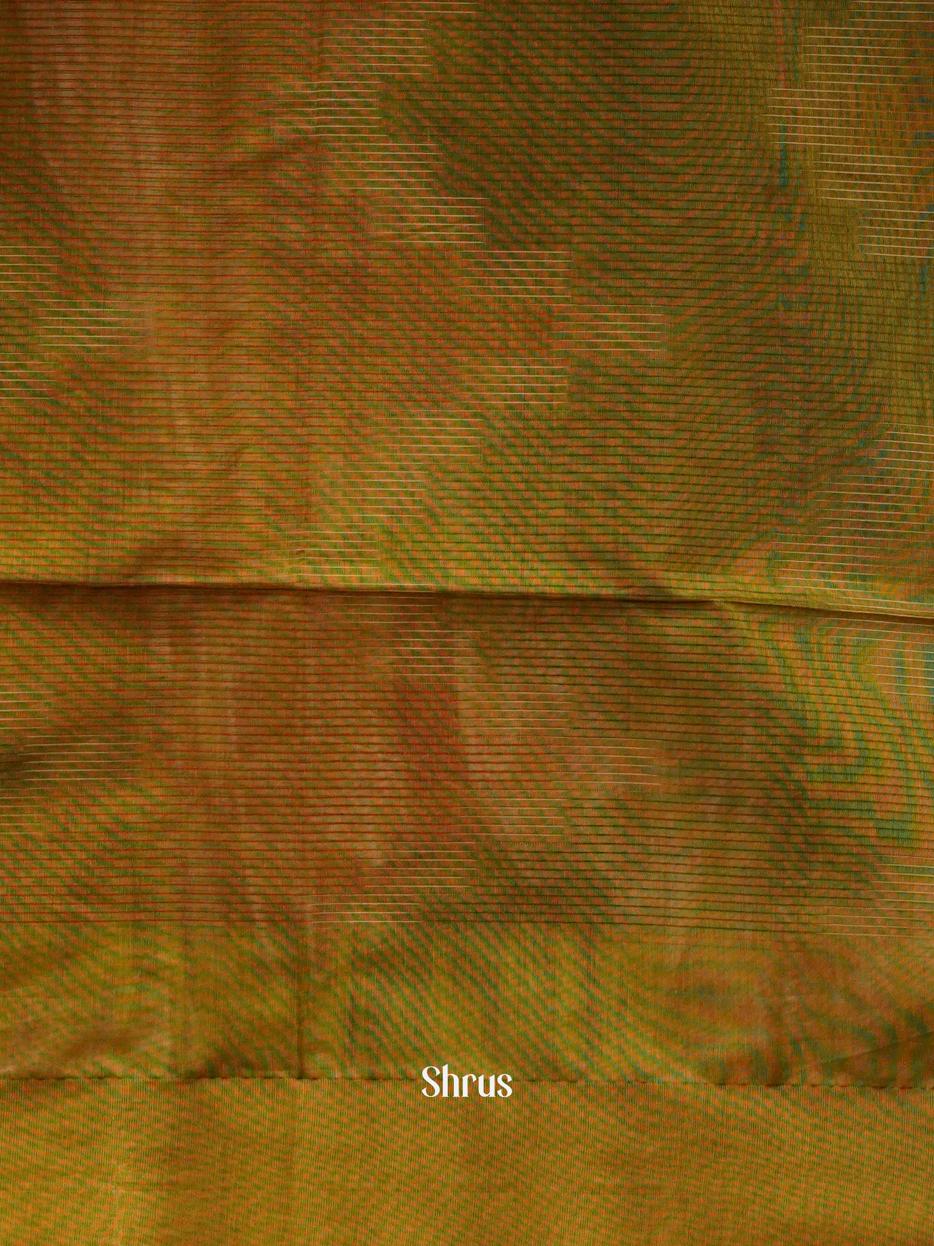Mehandi Green & Brown - Ikkat Kora Saree - Shop on ShrusEternity.com