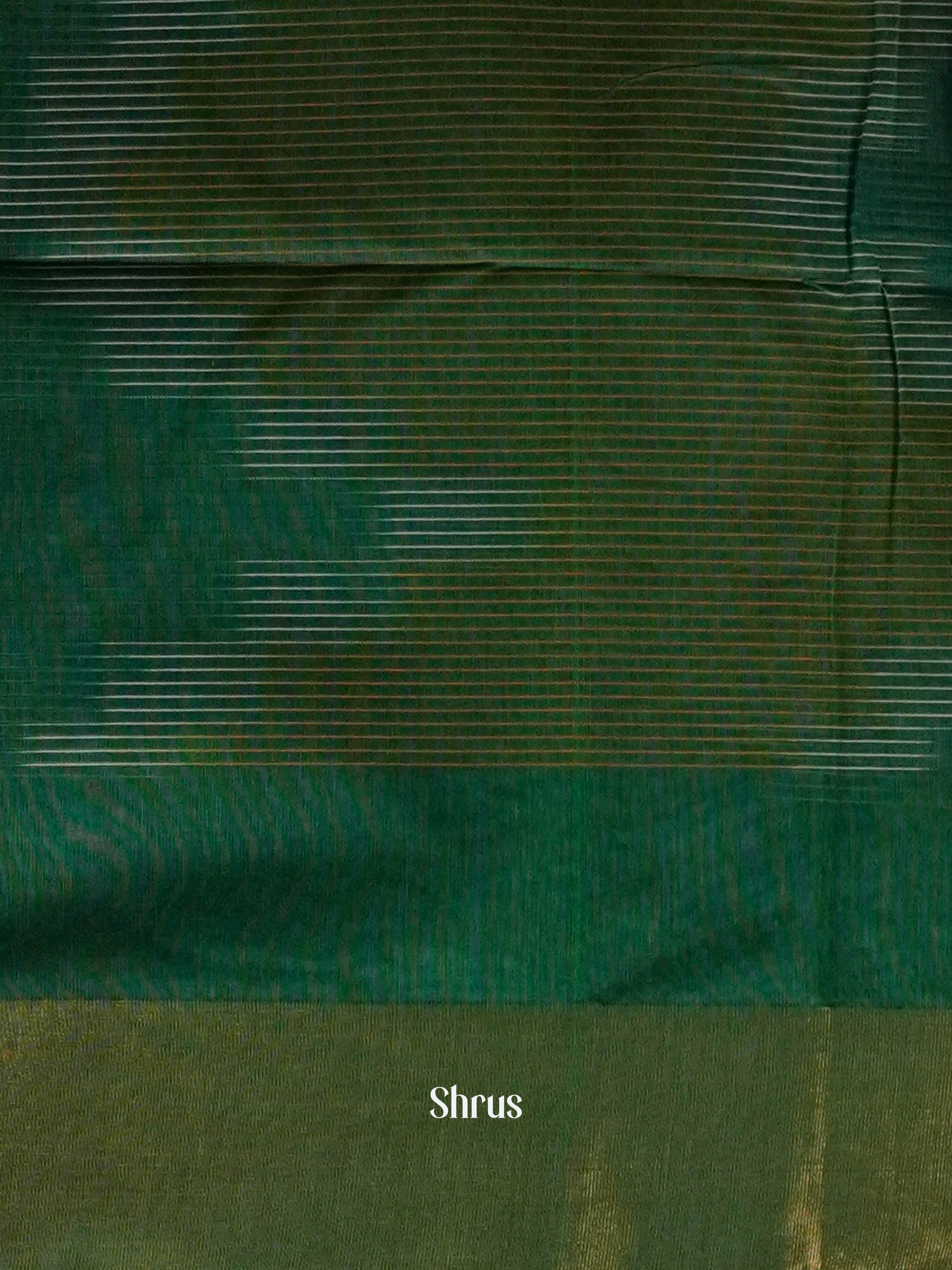 Green - Ikkat Kora Saree - Shop on ShrusEternity.com