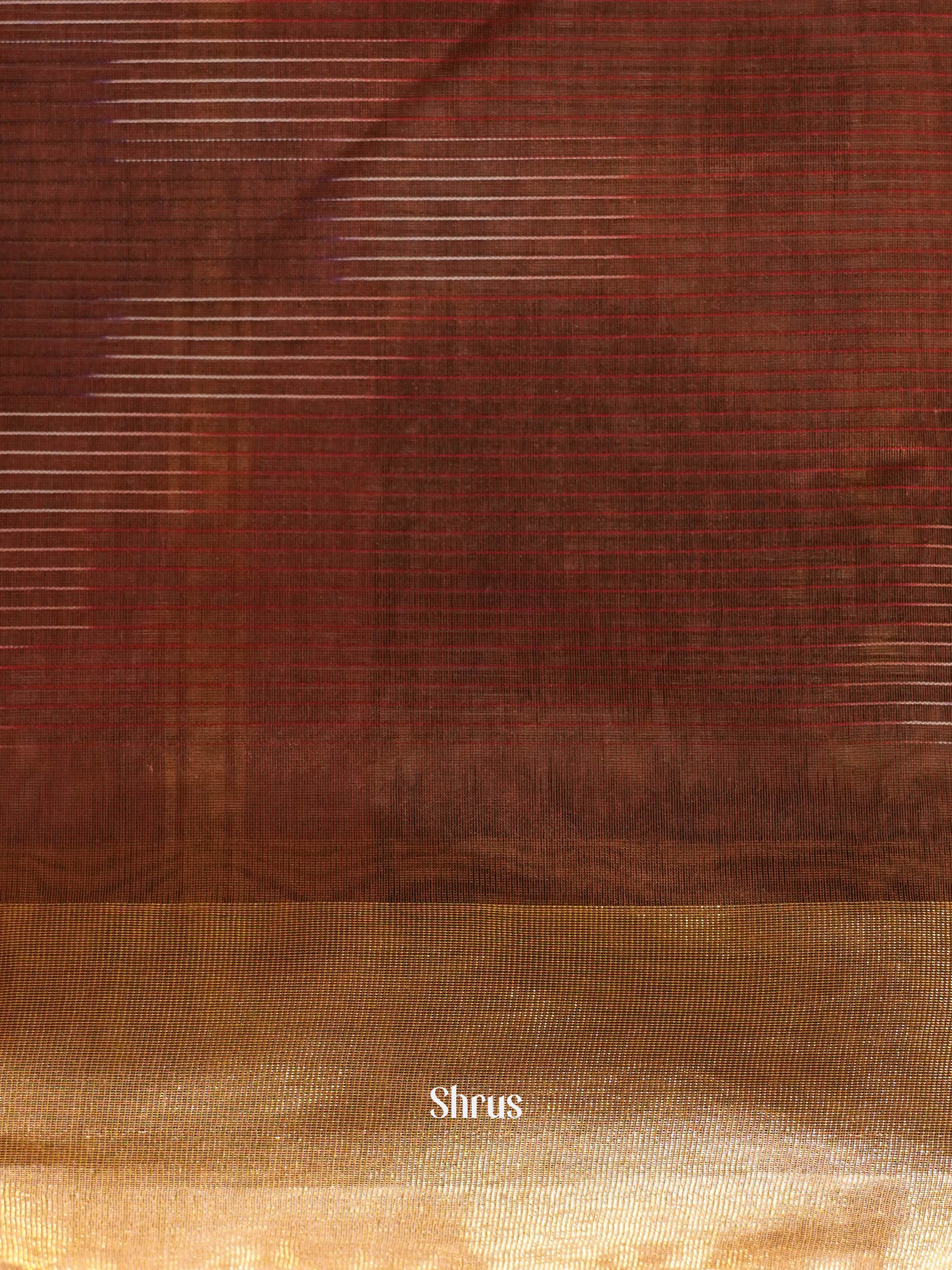 Light Maroon - Ikkat Kora Saree - Shop on ShrusEternity.com