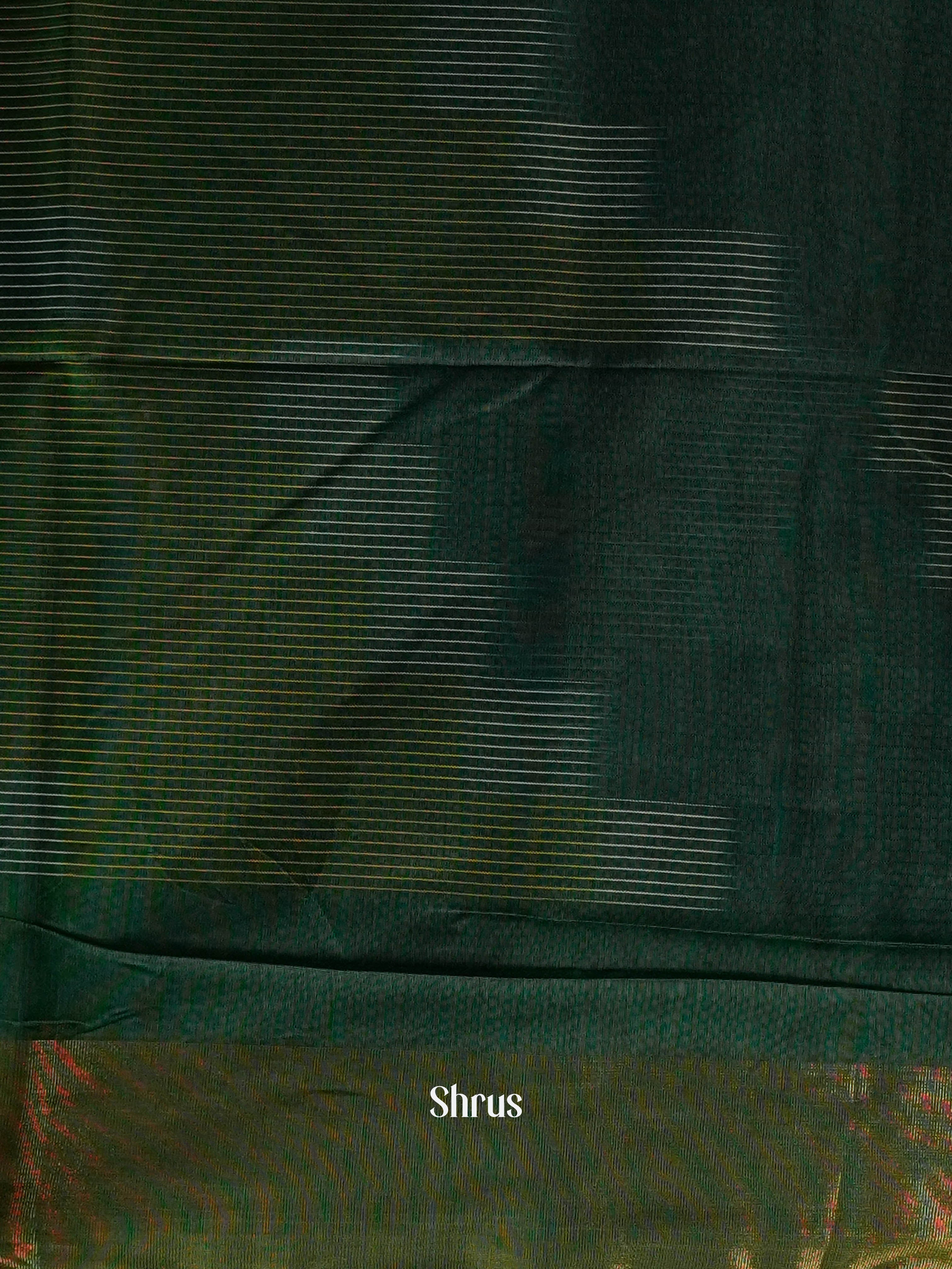 Green - Ikkat Kora Saree - Shop on ShrusEternity.com