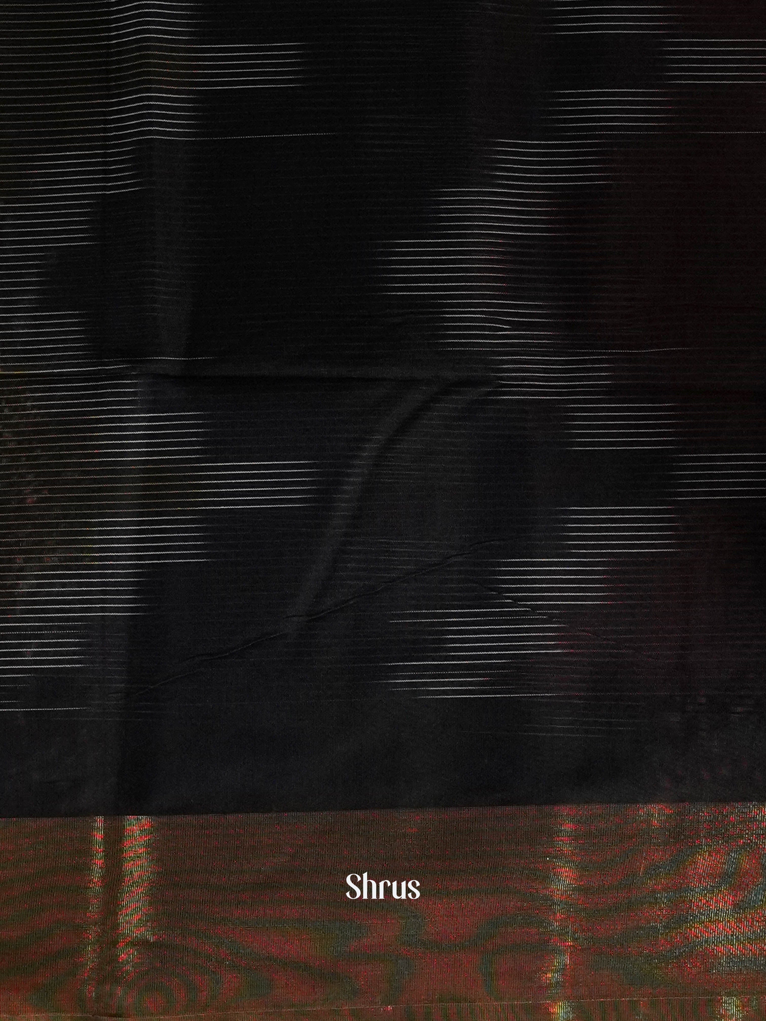 Black - Ikkat Kora Saree - Shop on ShrusEternity.com