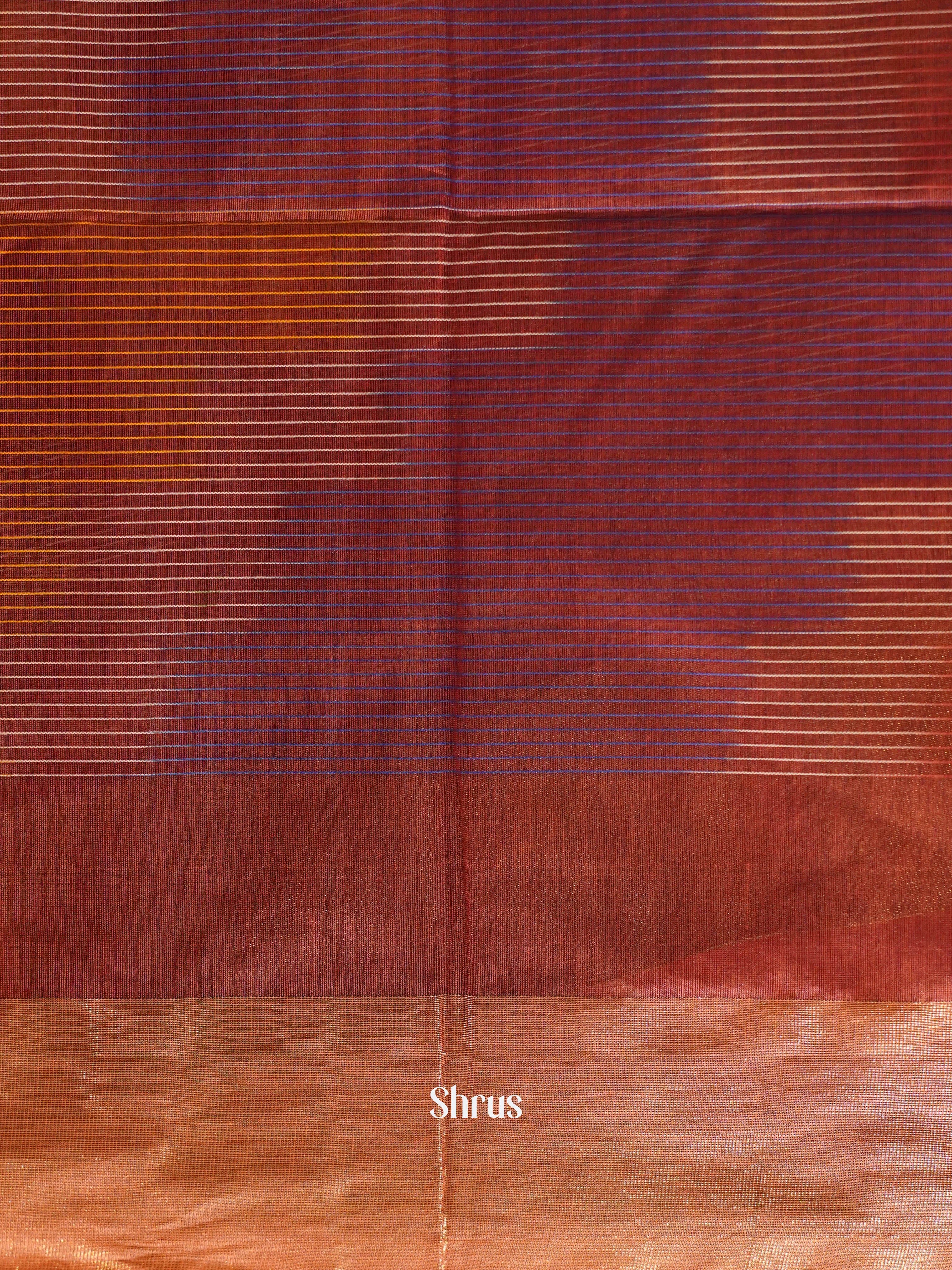 Rosy Red - Ikkat Kora Saree - Shop on ShrusEternity.com