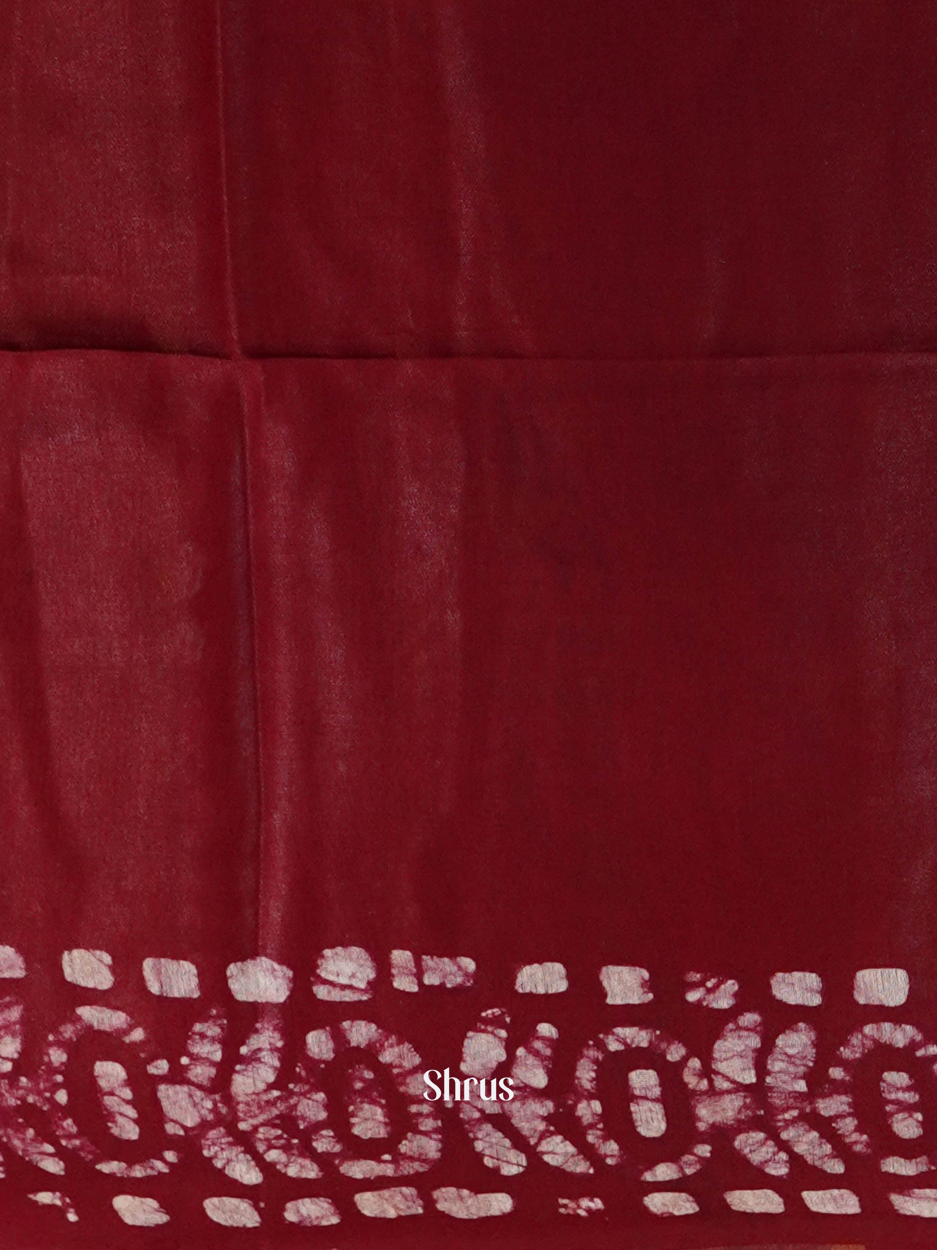 Orange & Maroon - Bhatik Saree - Shop on ShrusEternity.com