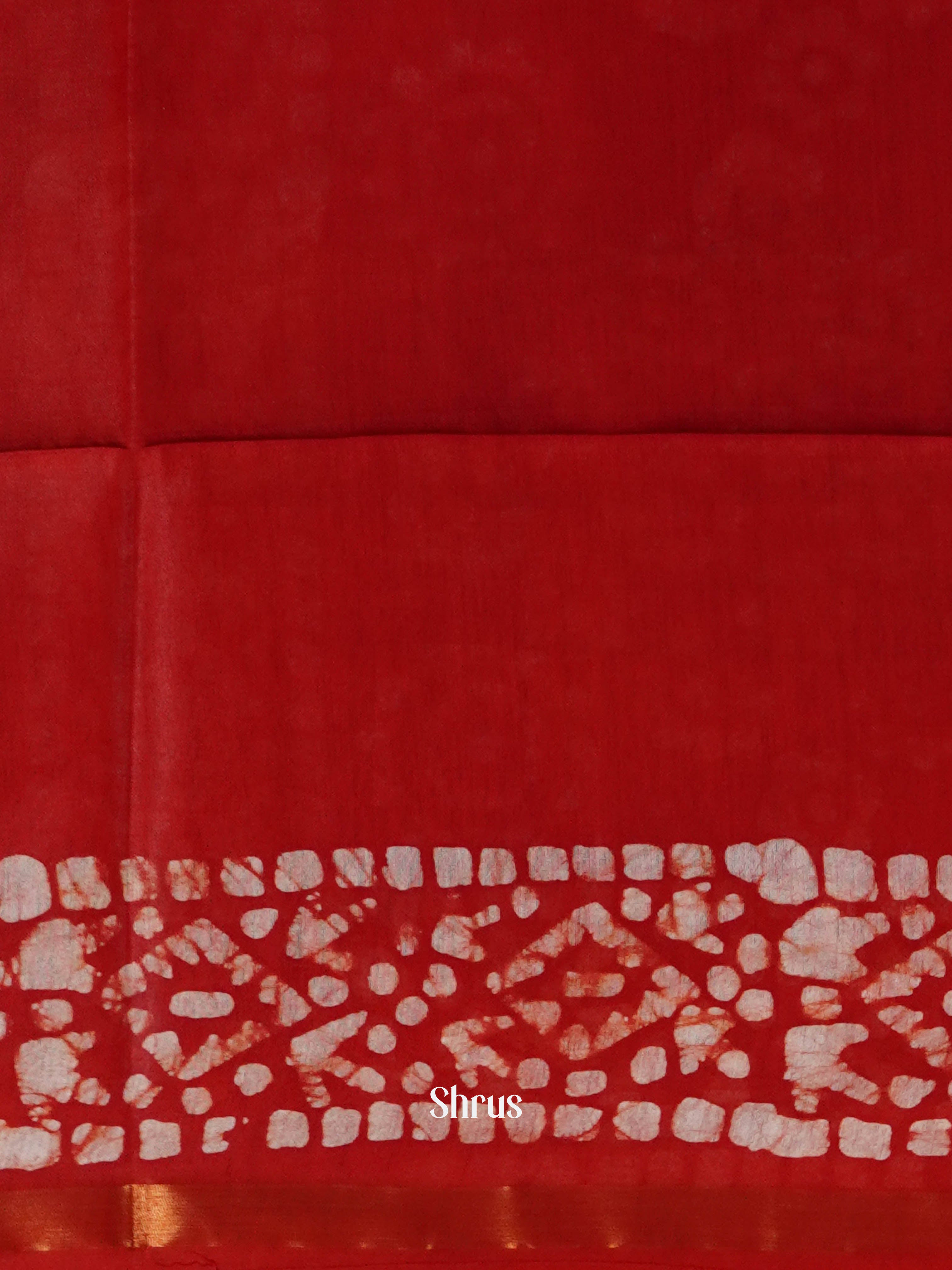 Green & Red - Bhatik Saree - Shop on ShrusEternity.com