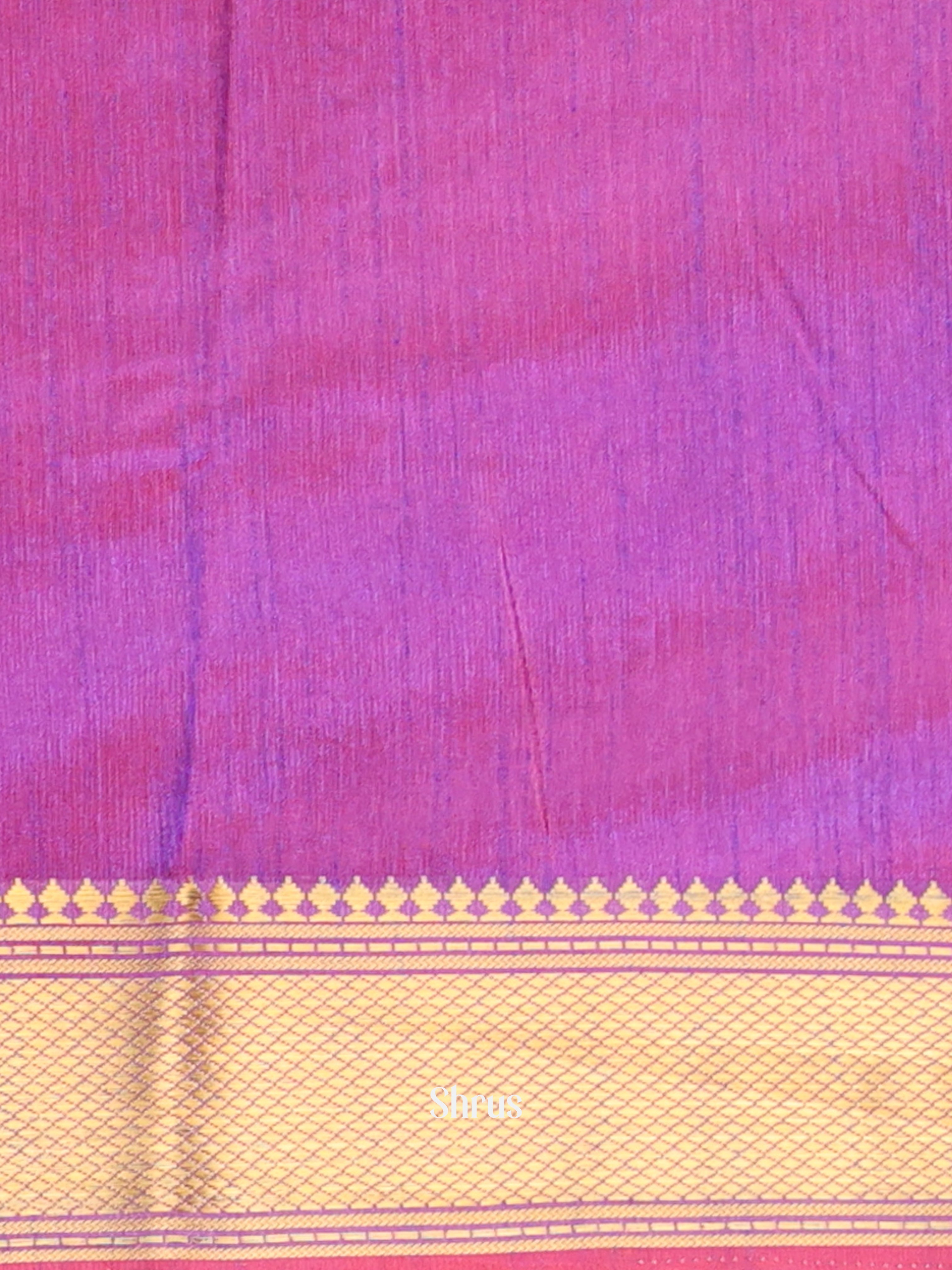 Pink & Purple - Semi Patola Saree - Shop on ShrusEternity.com