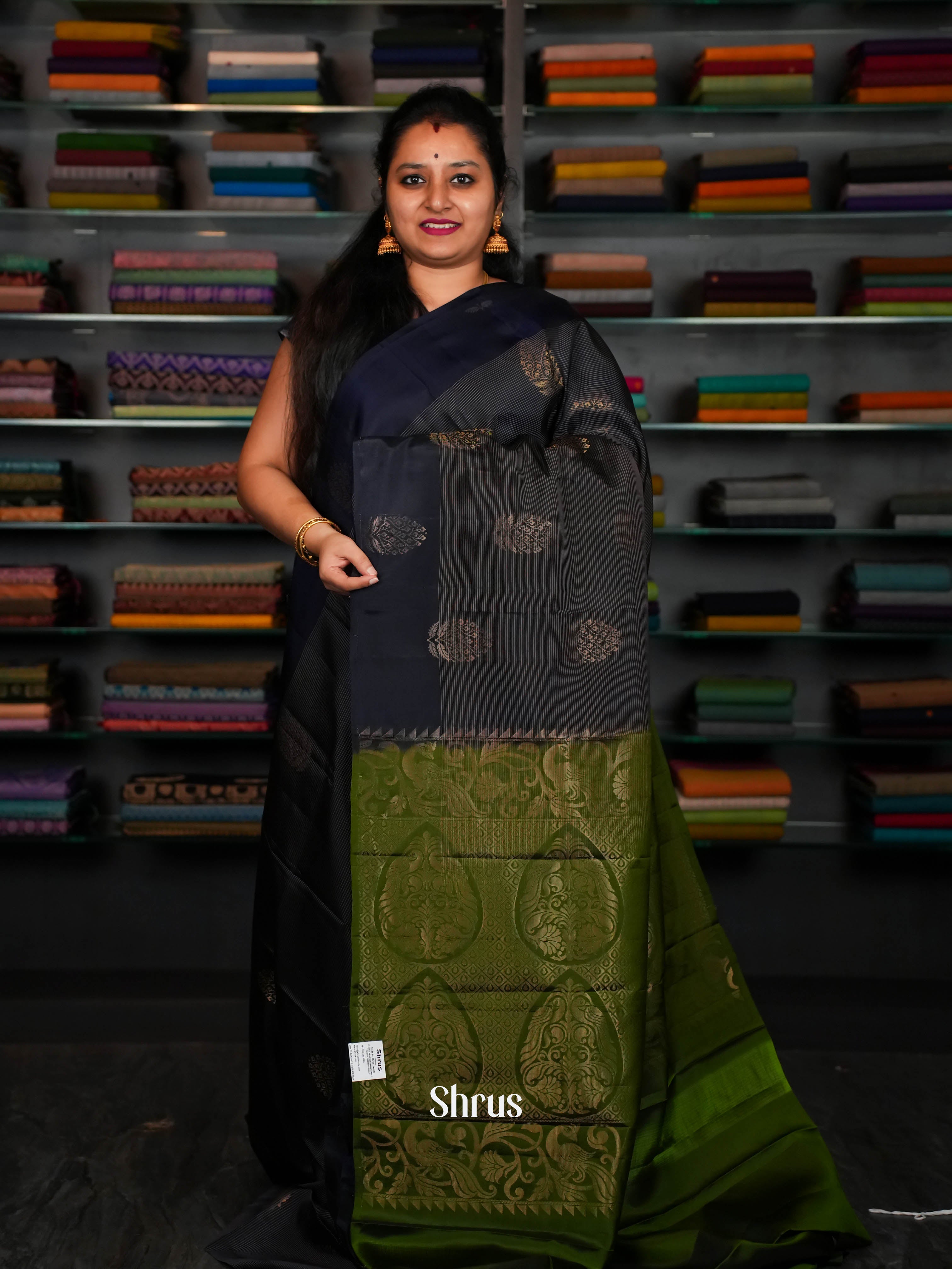 Dark Blue & Green - Softsilk-halfpure - Shop on ShrusEternity.com