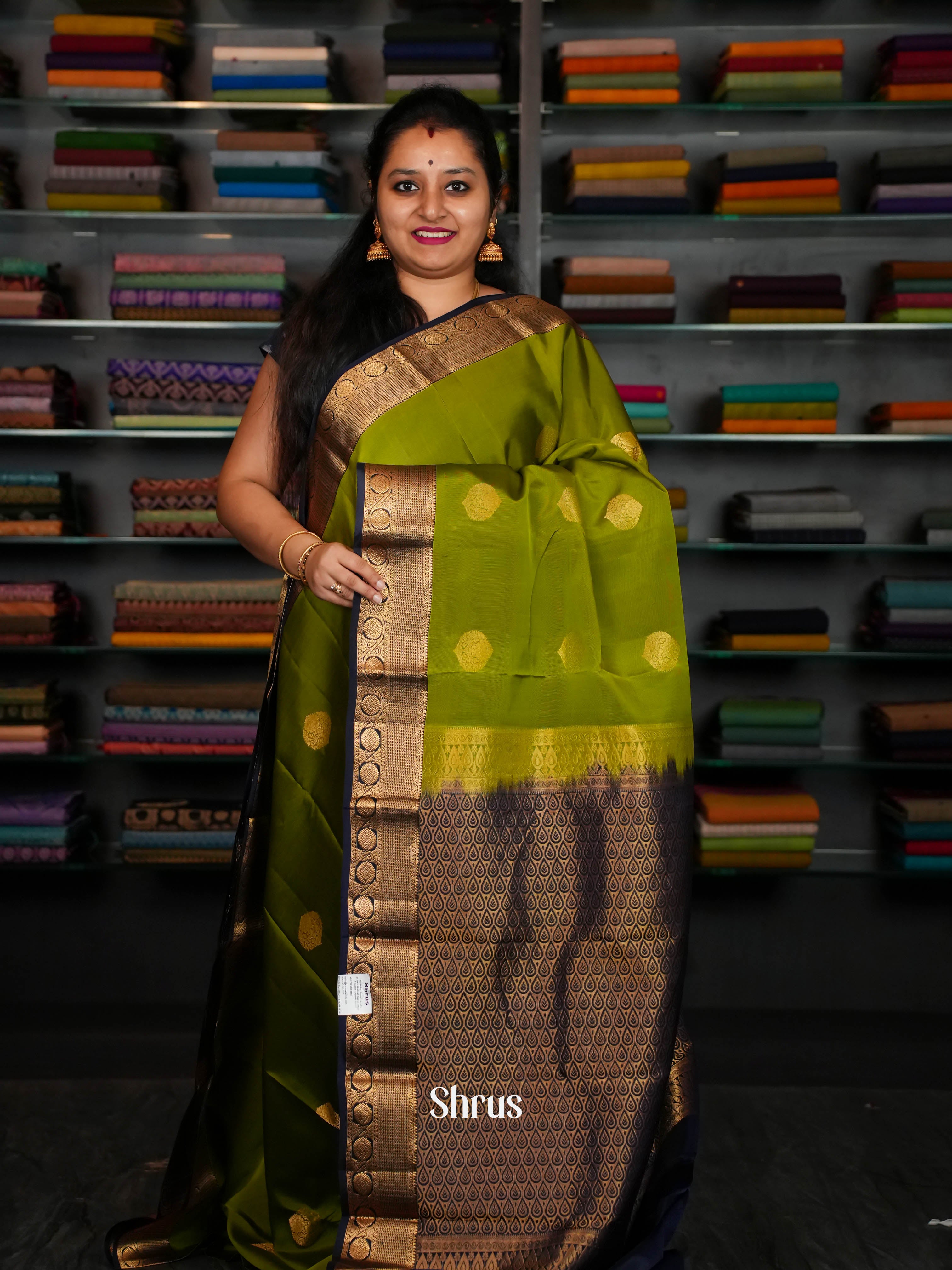Sheen Green & Dark Blue - Softsilk-halfpure - Shop on ShrusEternity.com