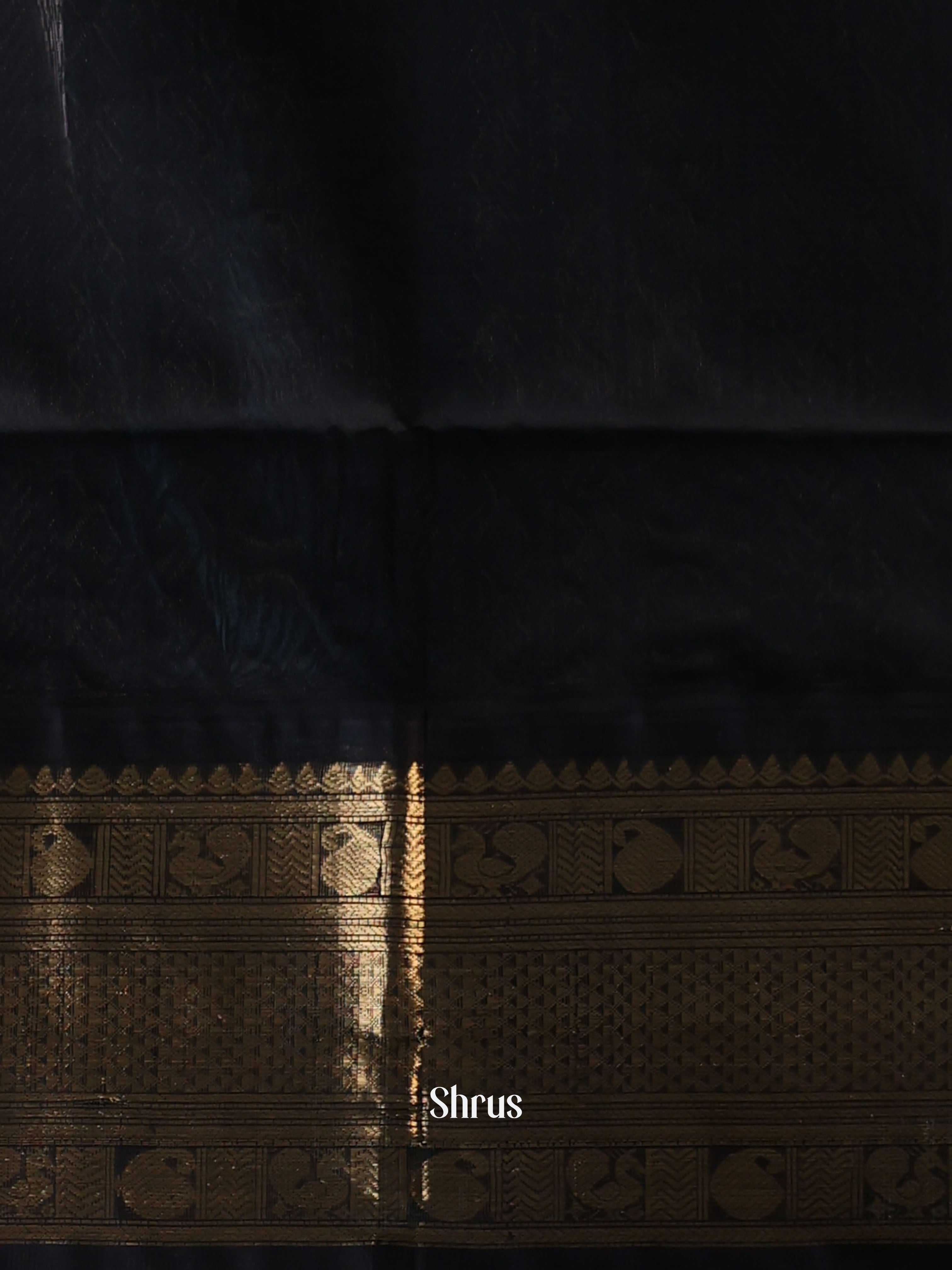 Pink & Black- Silk Cotton Saree - Shop on ShrusEternity.com