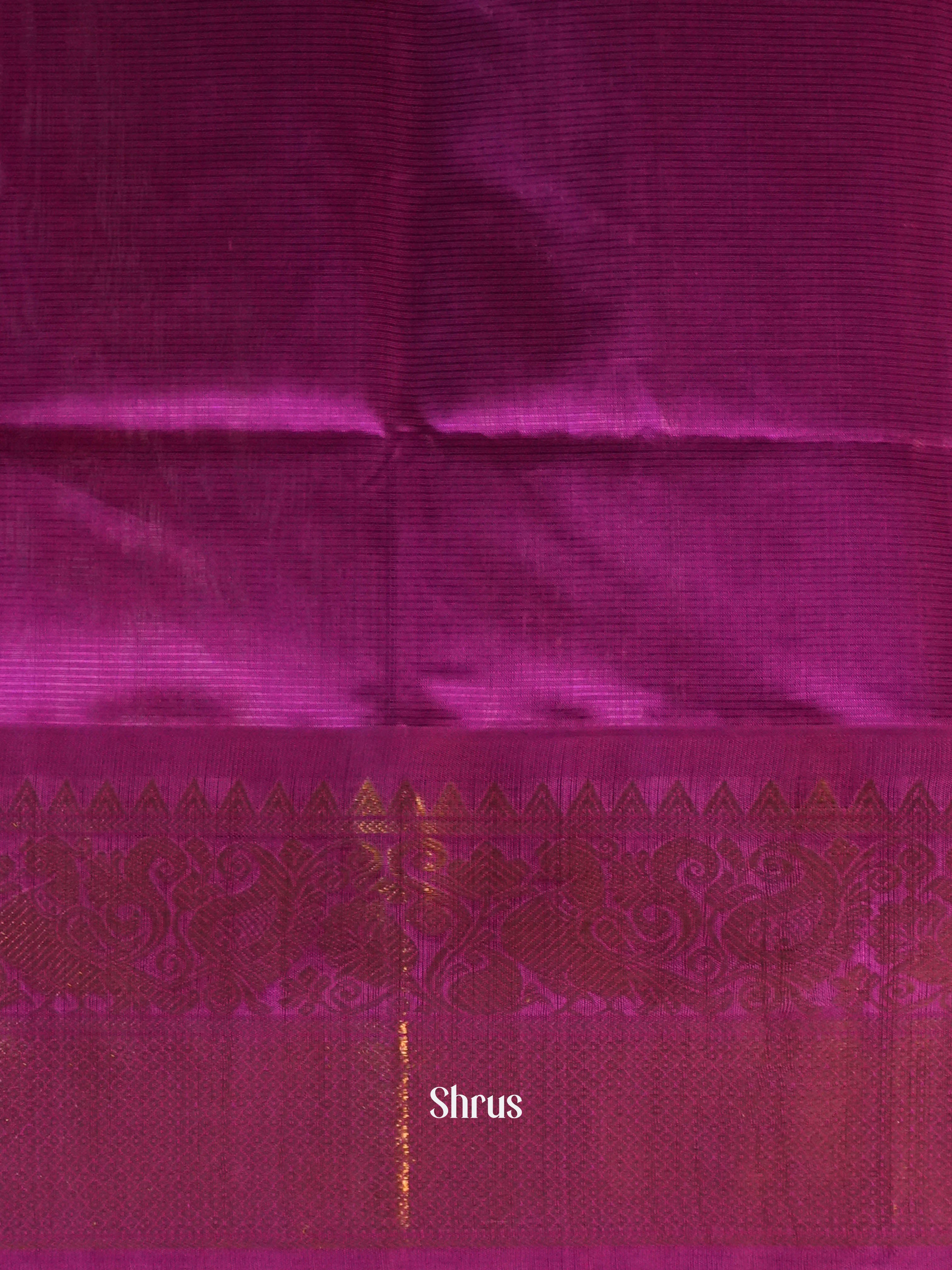 Mustard & Purple -Silk Cotton Saree - Shop on ShrusEternity.com