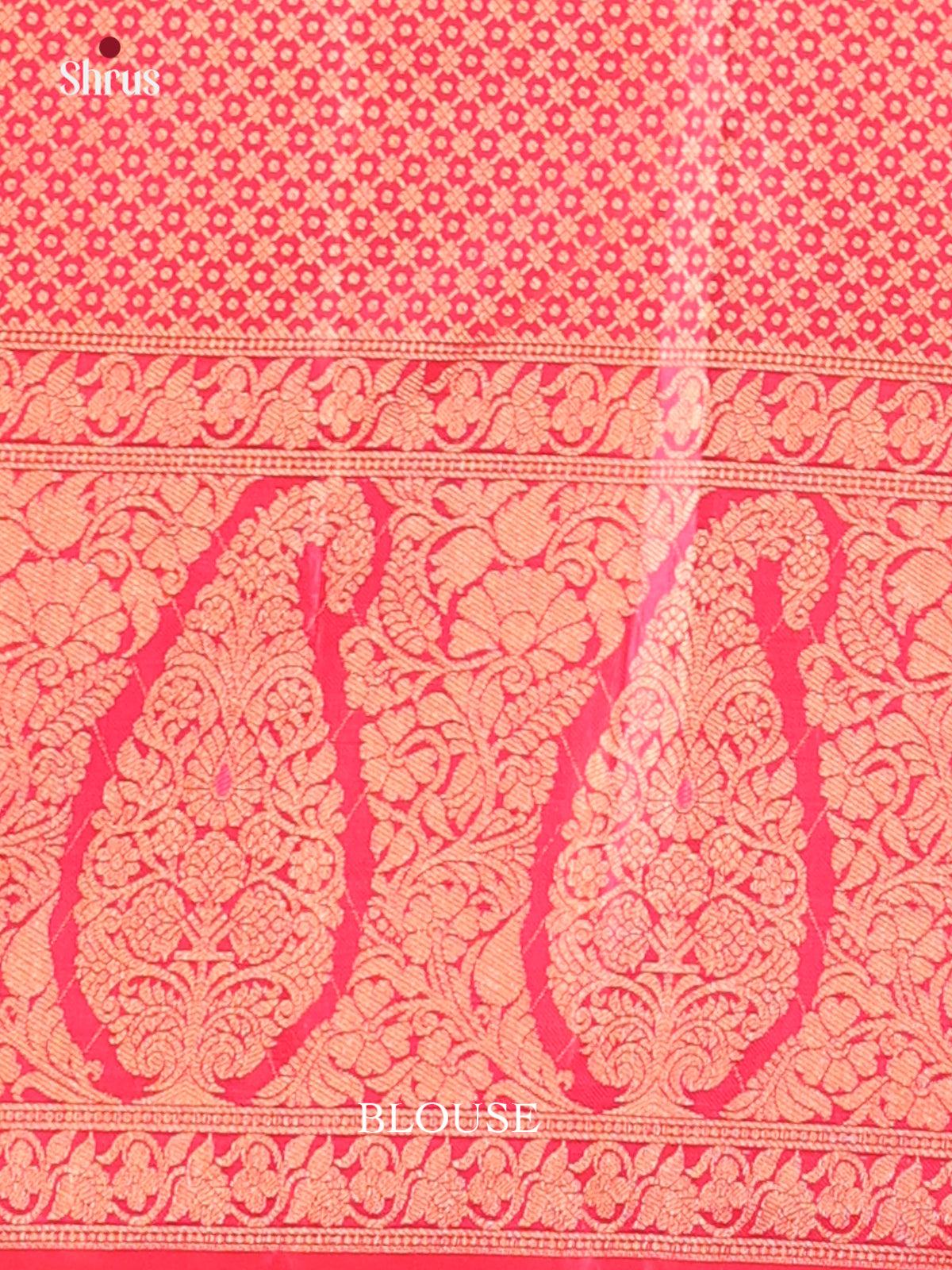 Baby Pink and Pink Kanchipuram silk Saree With Zari Woven Paisley Brocade Design-2