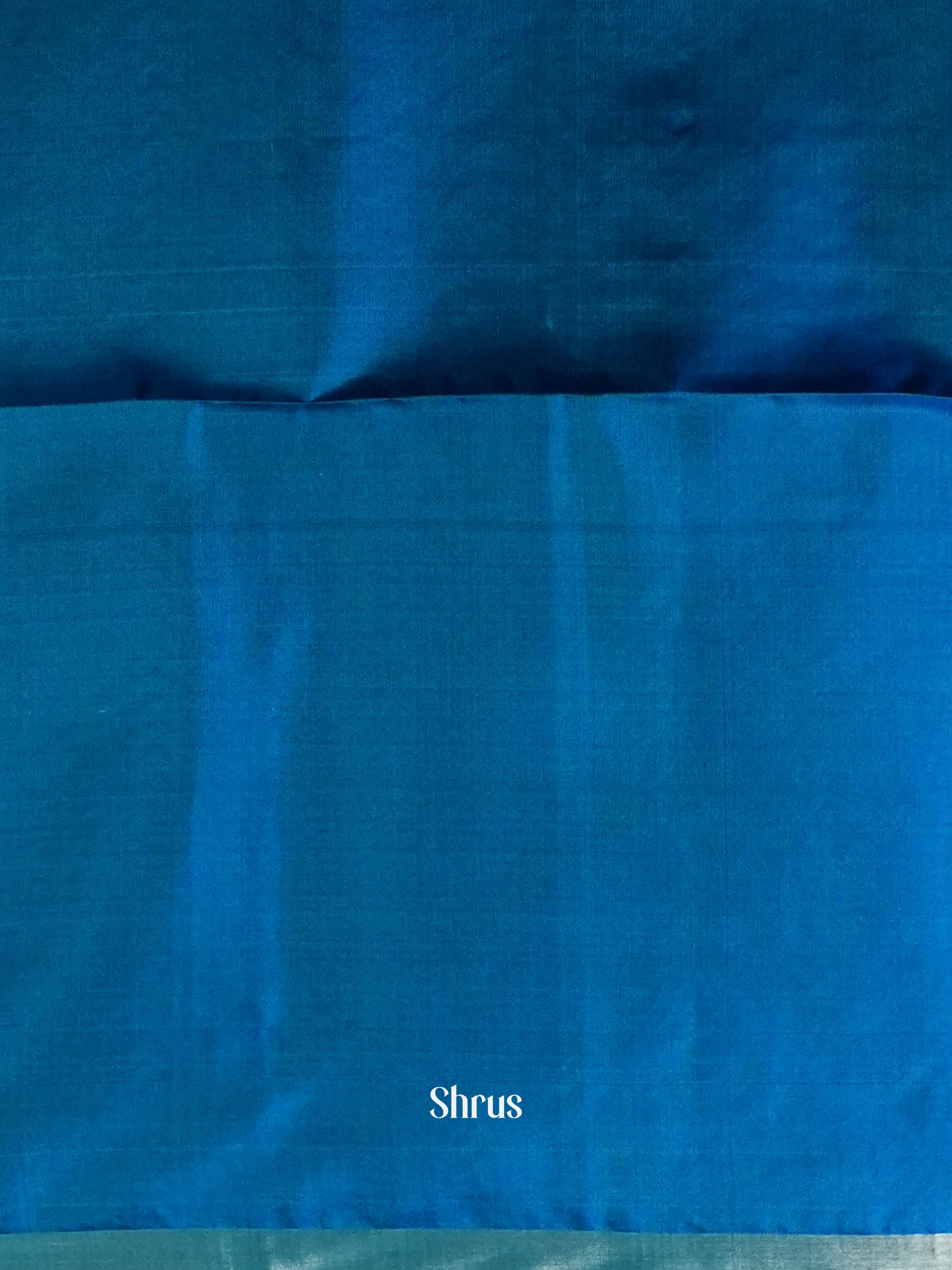 Peacock Blue - Soft Silk Saree - Shop on ShrusEternity.com