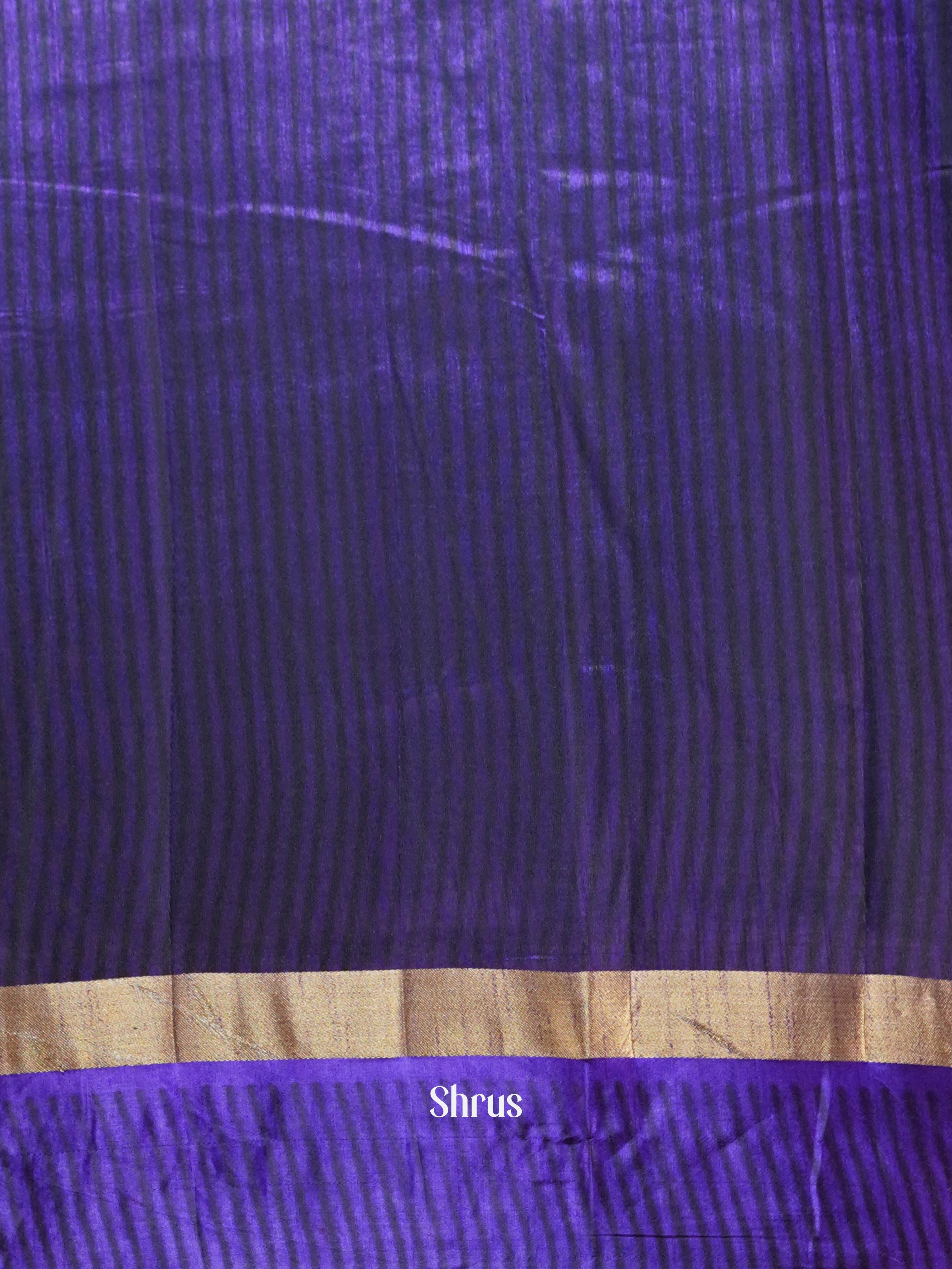 Blue & Purple - Semi Patola Saree - Shop on ShrusEternity.com