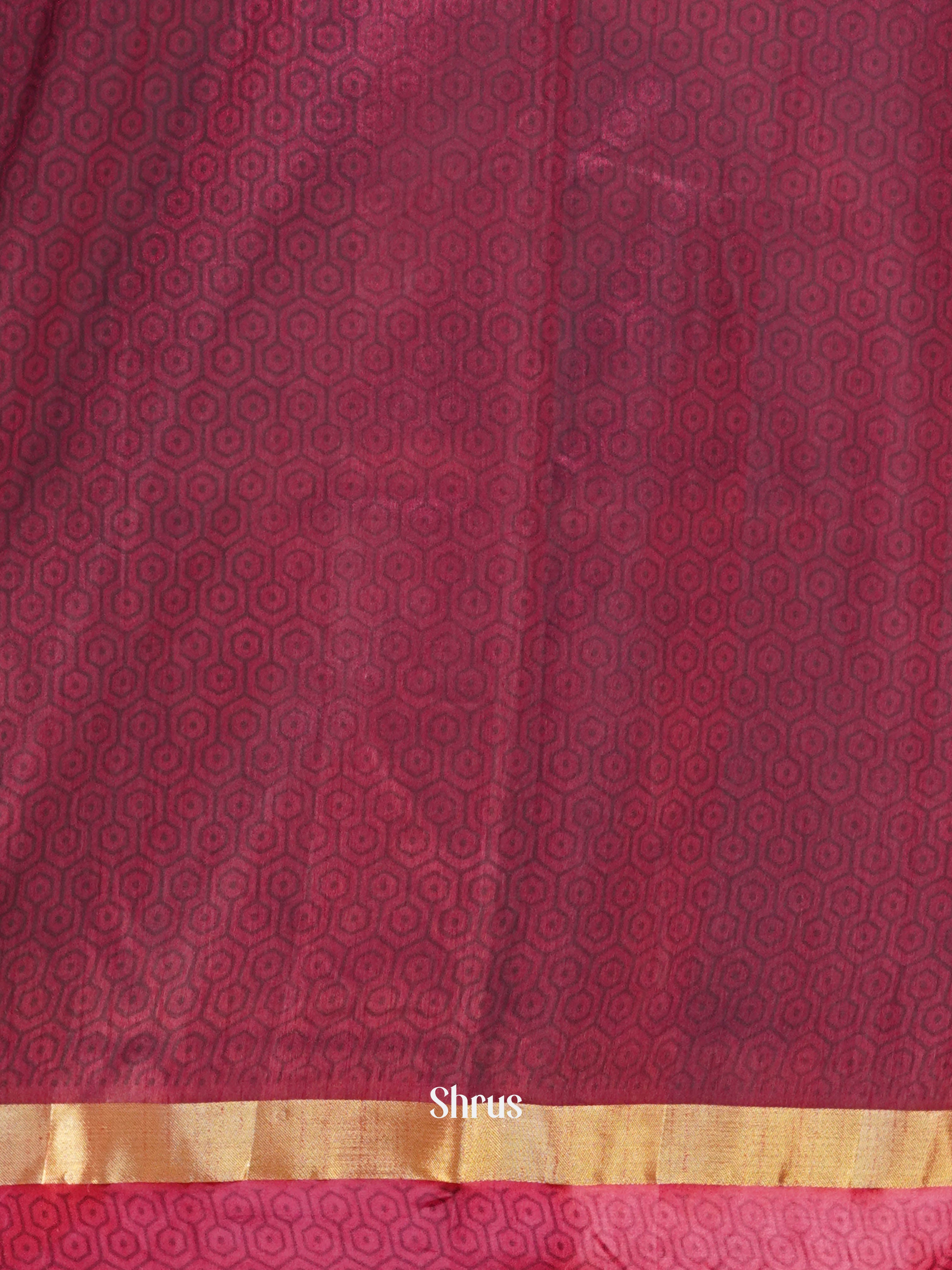 Black & Rosy Red - Semi Patola Saree - Shop on ShrusEternity.com