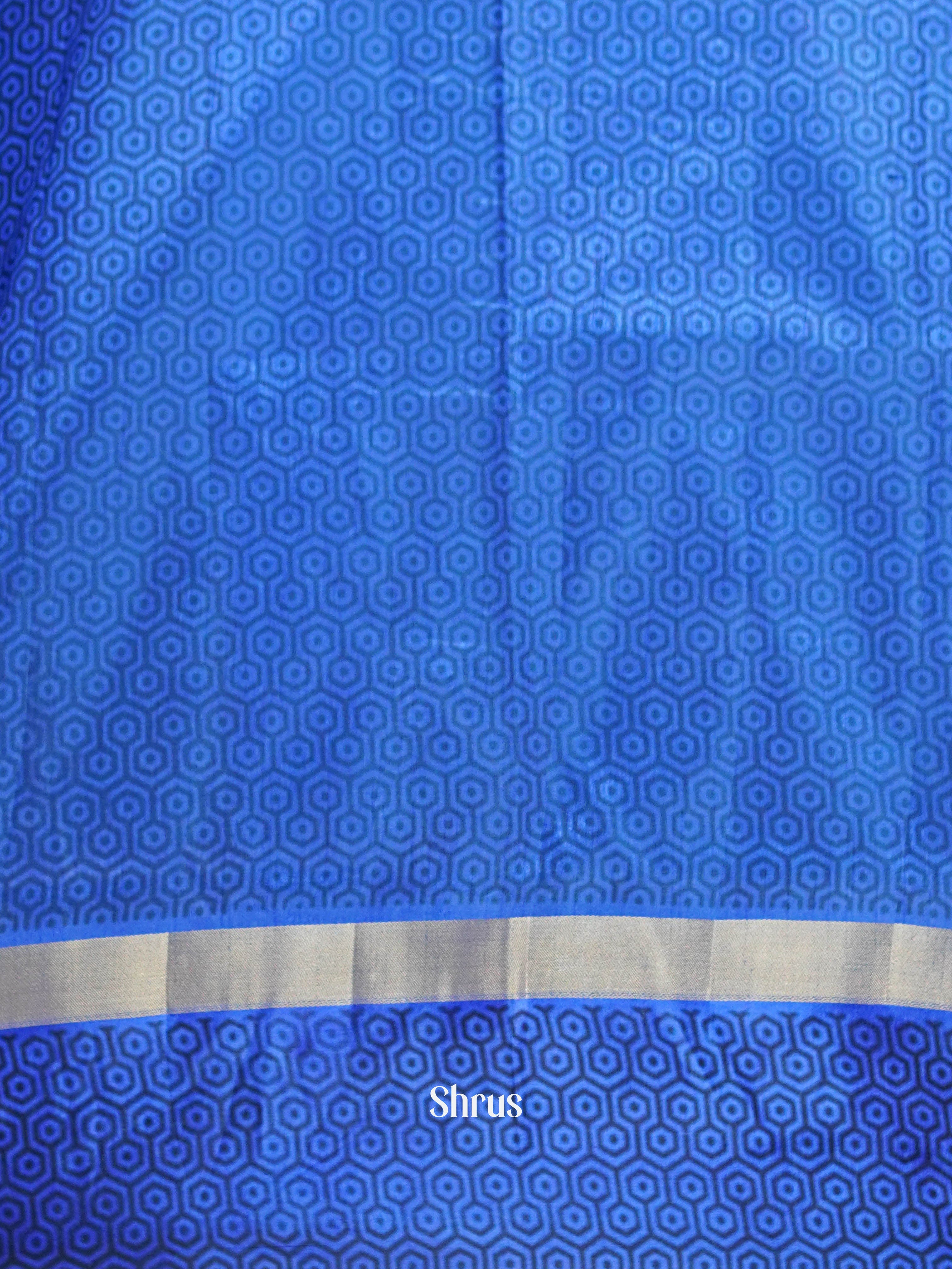 Purple & Blue - Semi Patola Saree - Shop on ShrusEternity.com