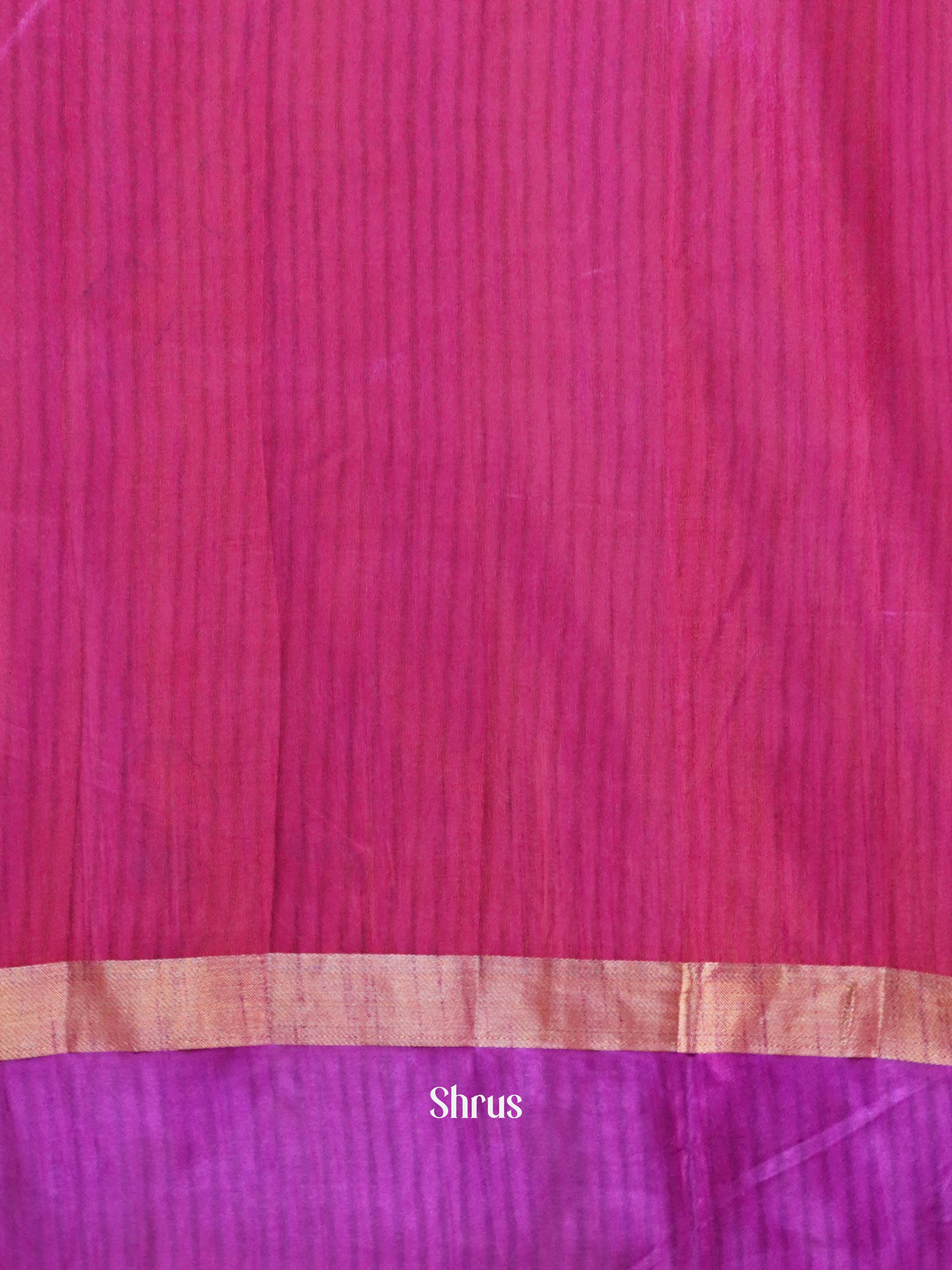 Purple & Pink - Semi Patola Saree - Shop on ShrusEternity.com