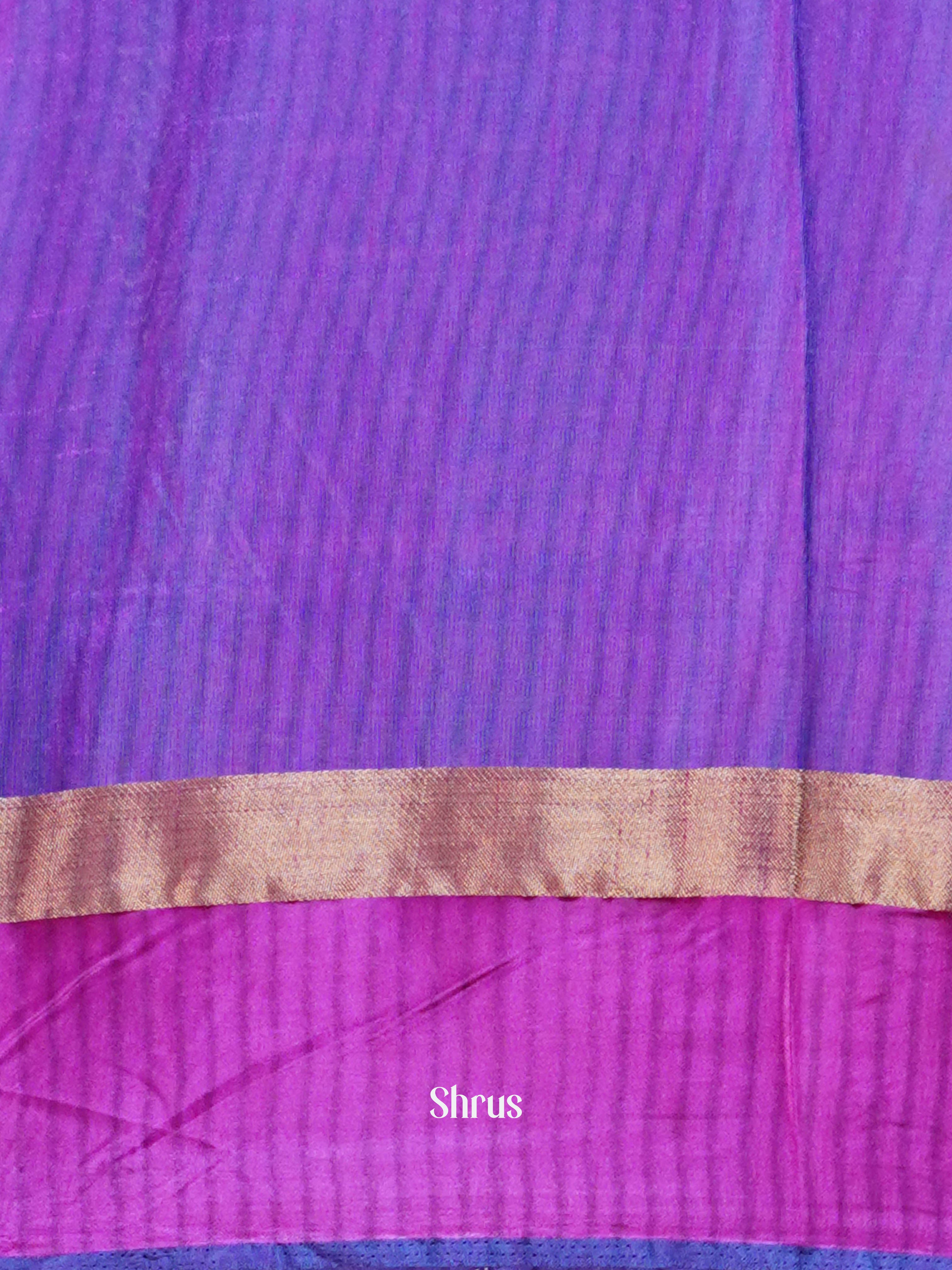 Blue & Purple - Semi Patola Saree - Shop on ShrusEternity.com