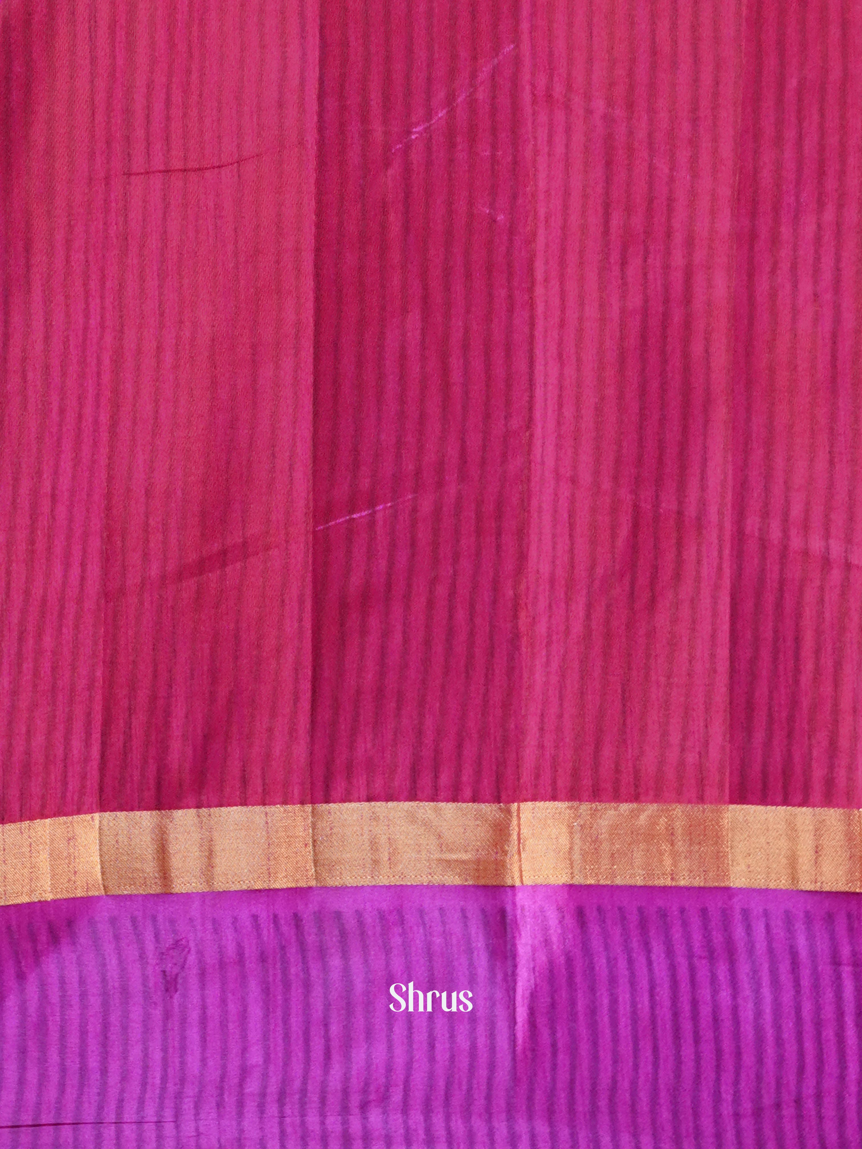 Purple & Pink - Semi Patola Saree - Shop on ShrusEternity.com