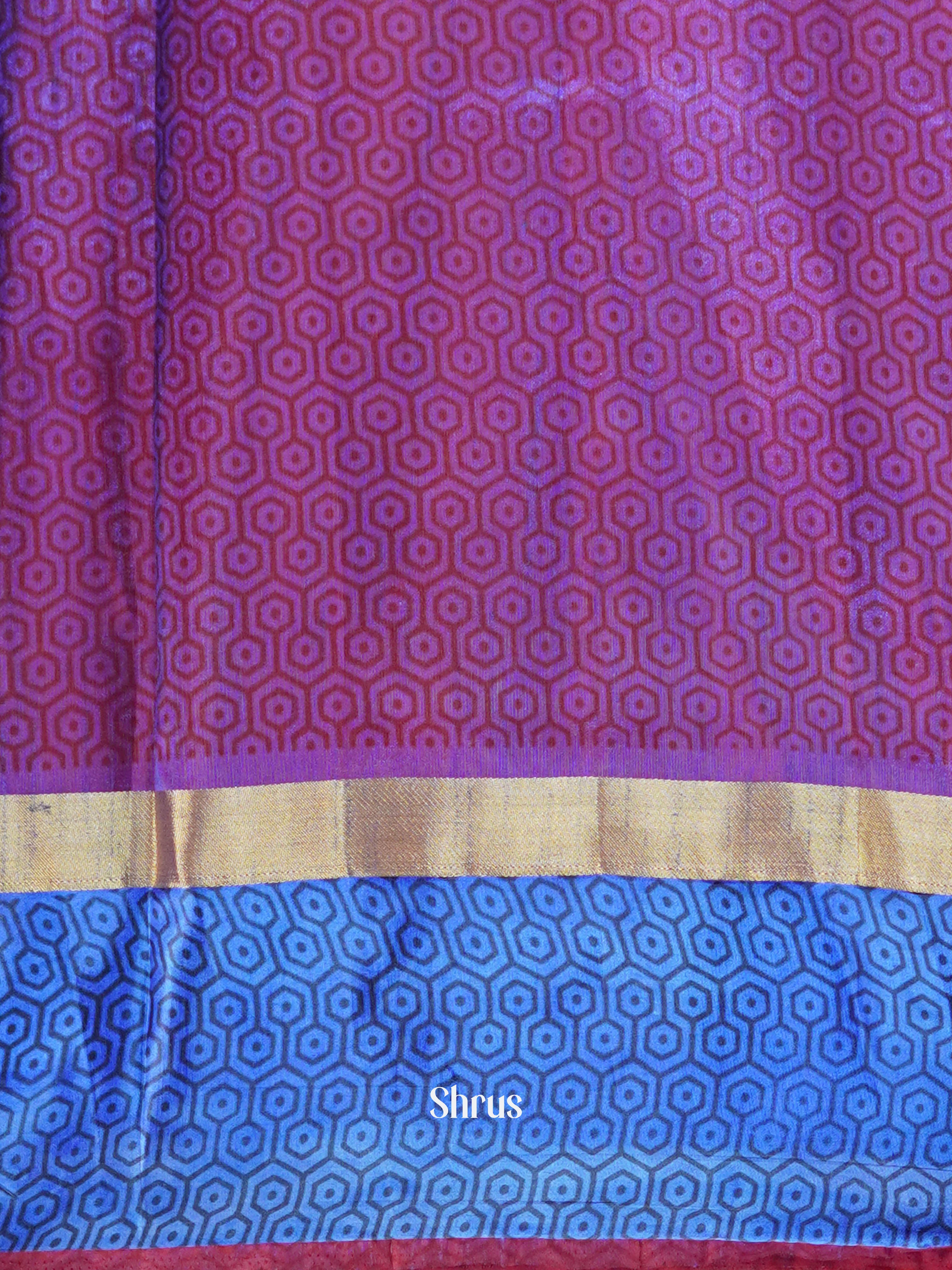 Pink & Blue - Semi Patola Saree - Shop on ShrusEternity.com