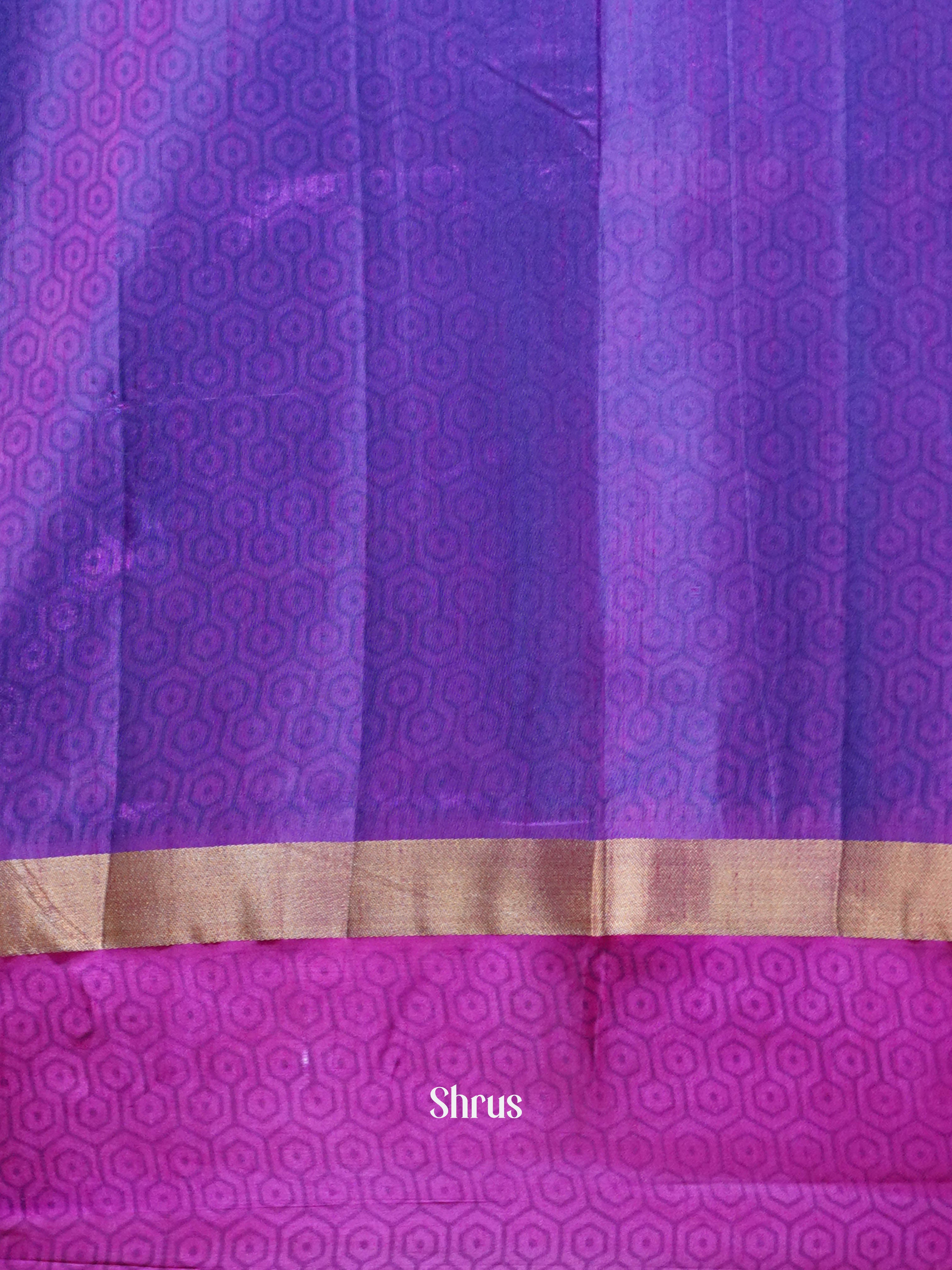 Blue & Pink - Semi Patola Saree - Shop on ShrusEternity.com