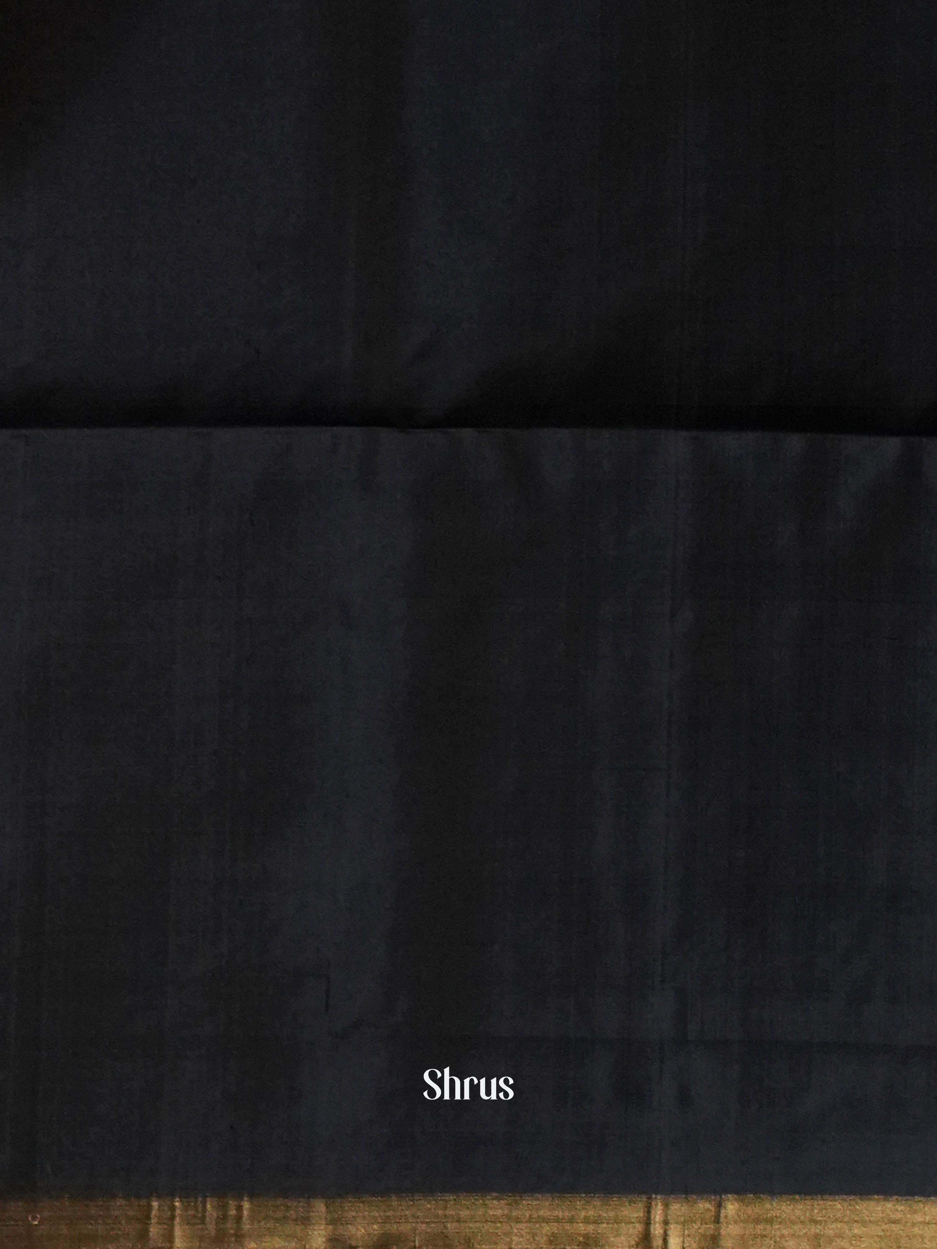Black & Pale Brown - Soft Silk Saree - Shop on ShrusEternity.com