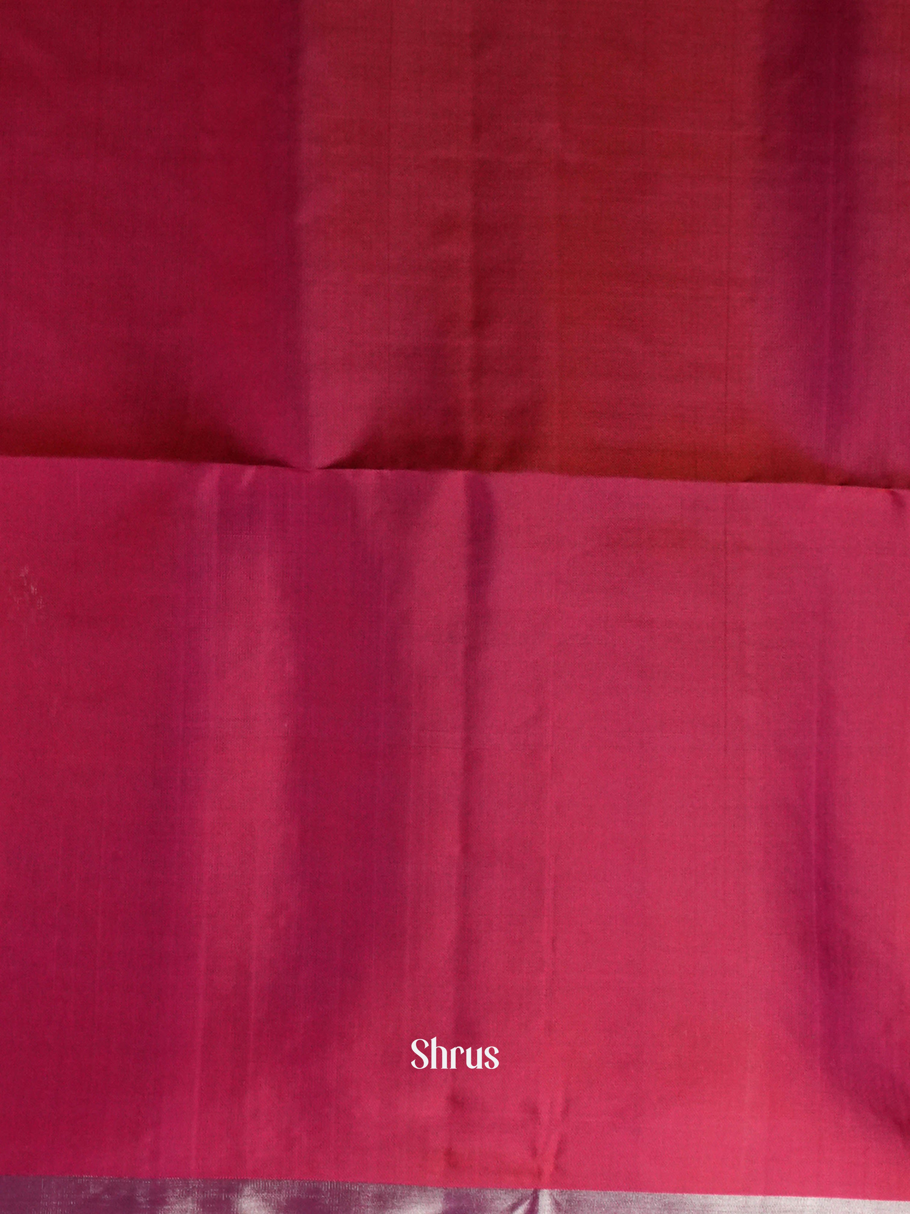 Double Shaded Greenish Blue & Rosy Red - Soft Silk Saree - Shop on ShrusEternity.com