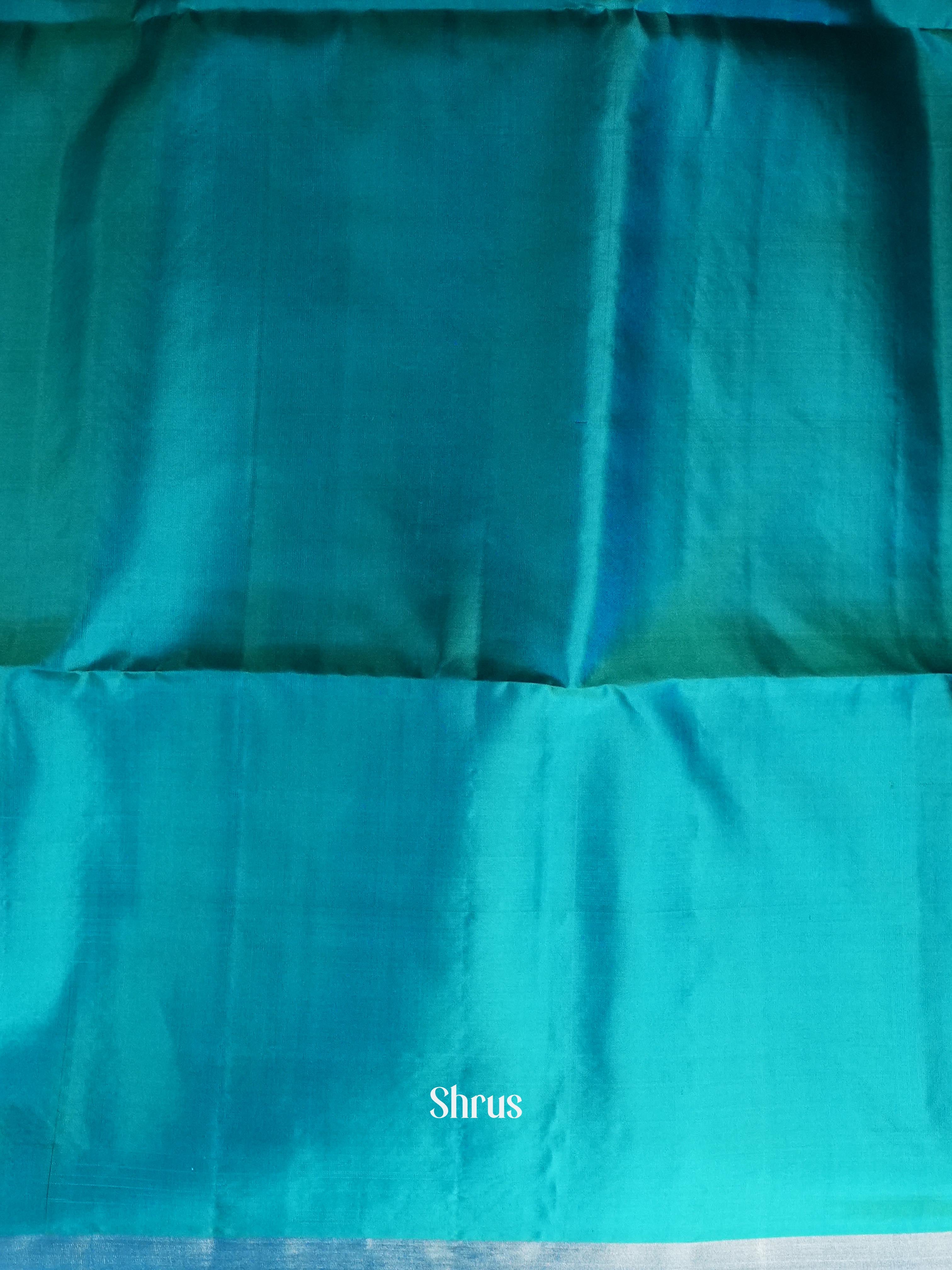 Purple & Teal - Soft Silk Saree - Shop on ShrusEternity.com