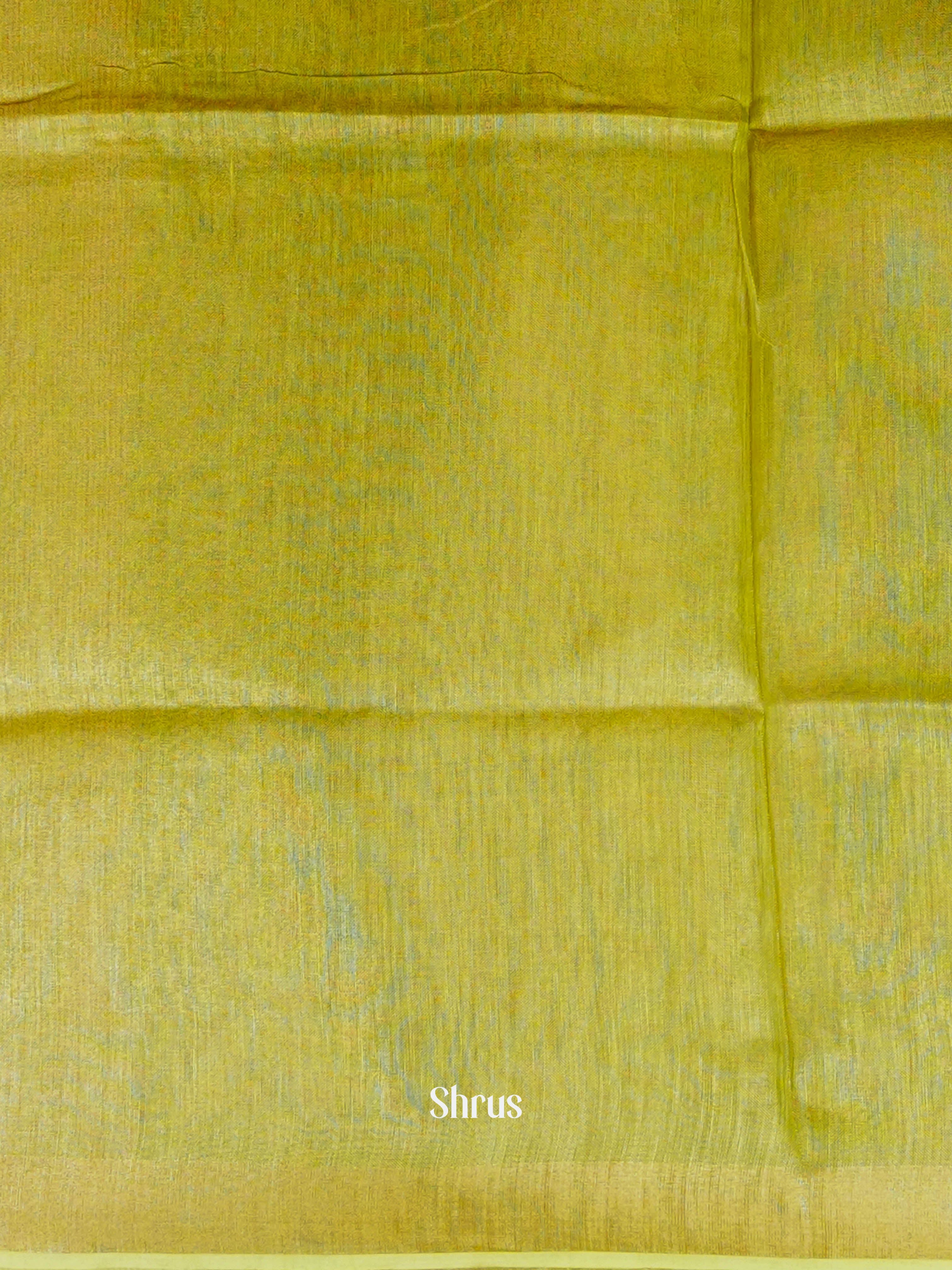 Green & Gold- Linen Saree - Shop on ShrusEternity.com