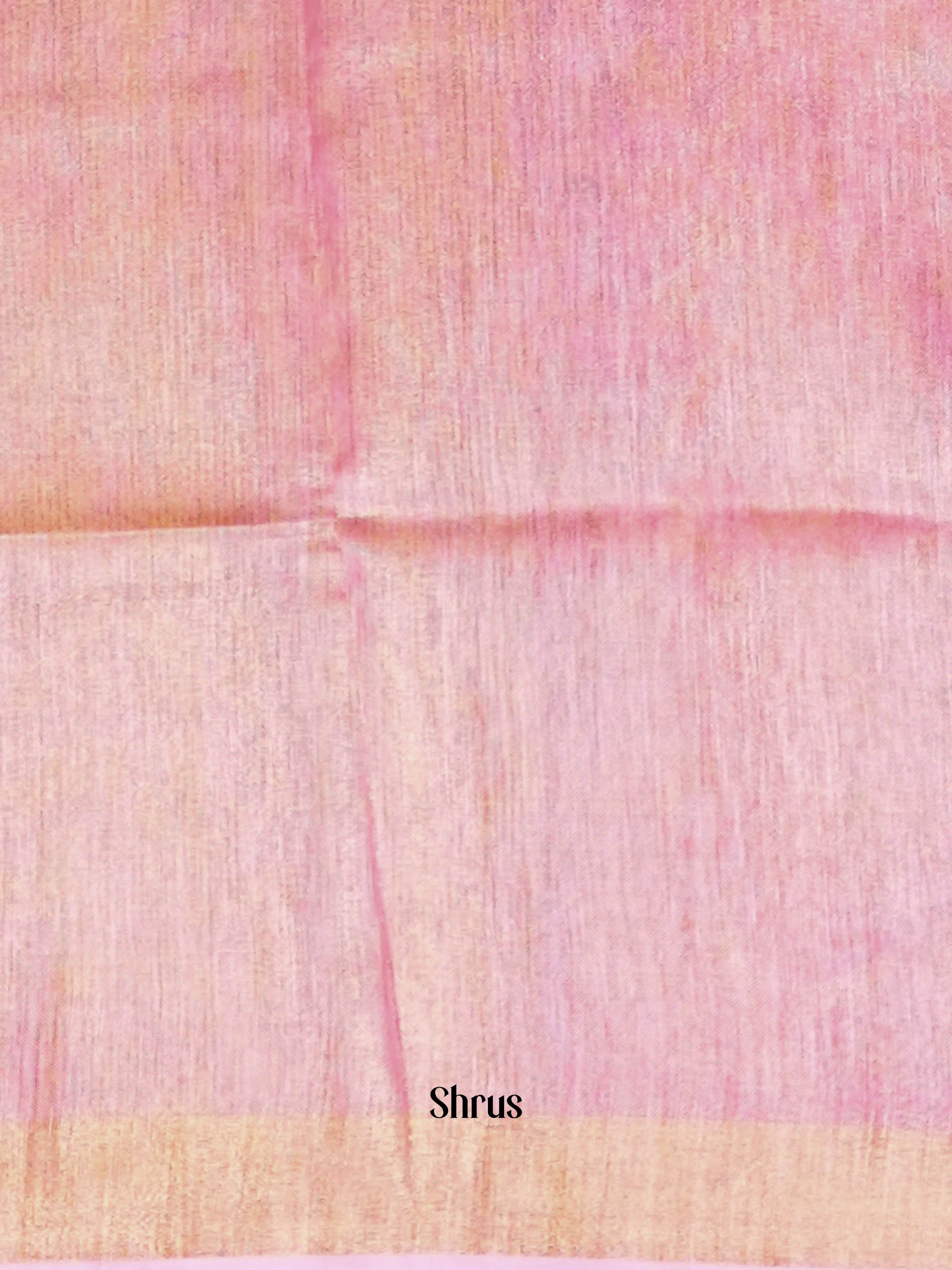 Pink - Linen Saree - Shop on ShrusEternity.com