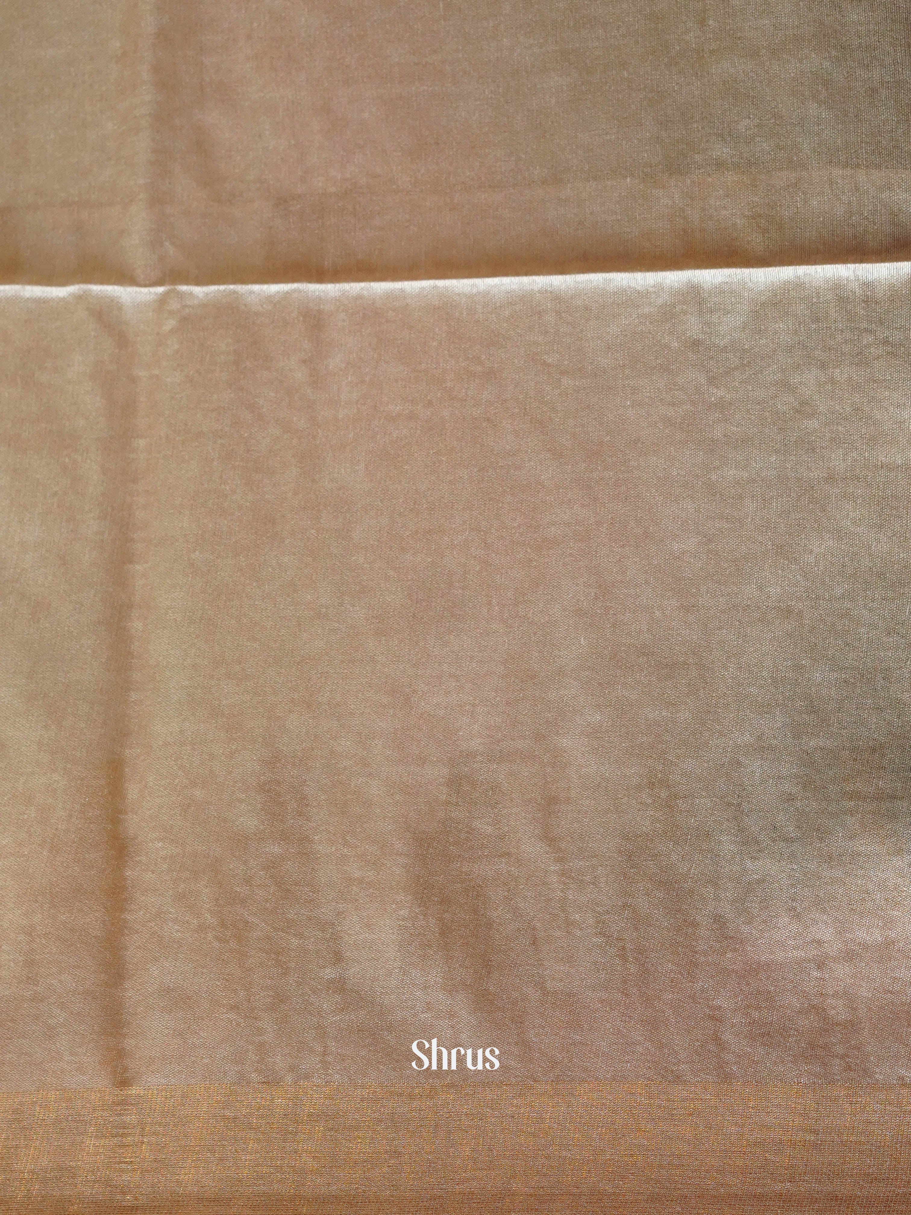 Purple & Cream - Semi Tussar Saree - Shop on ShrusEternity.com