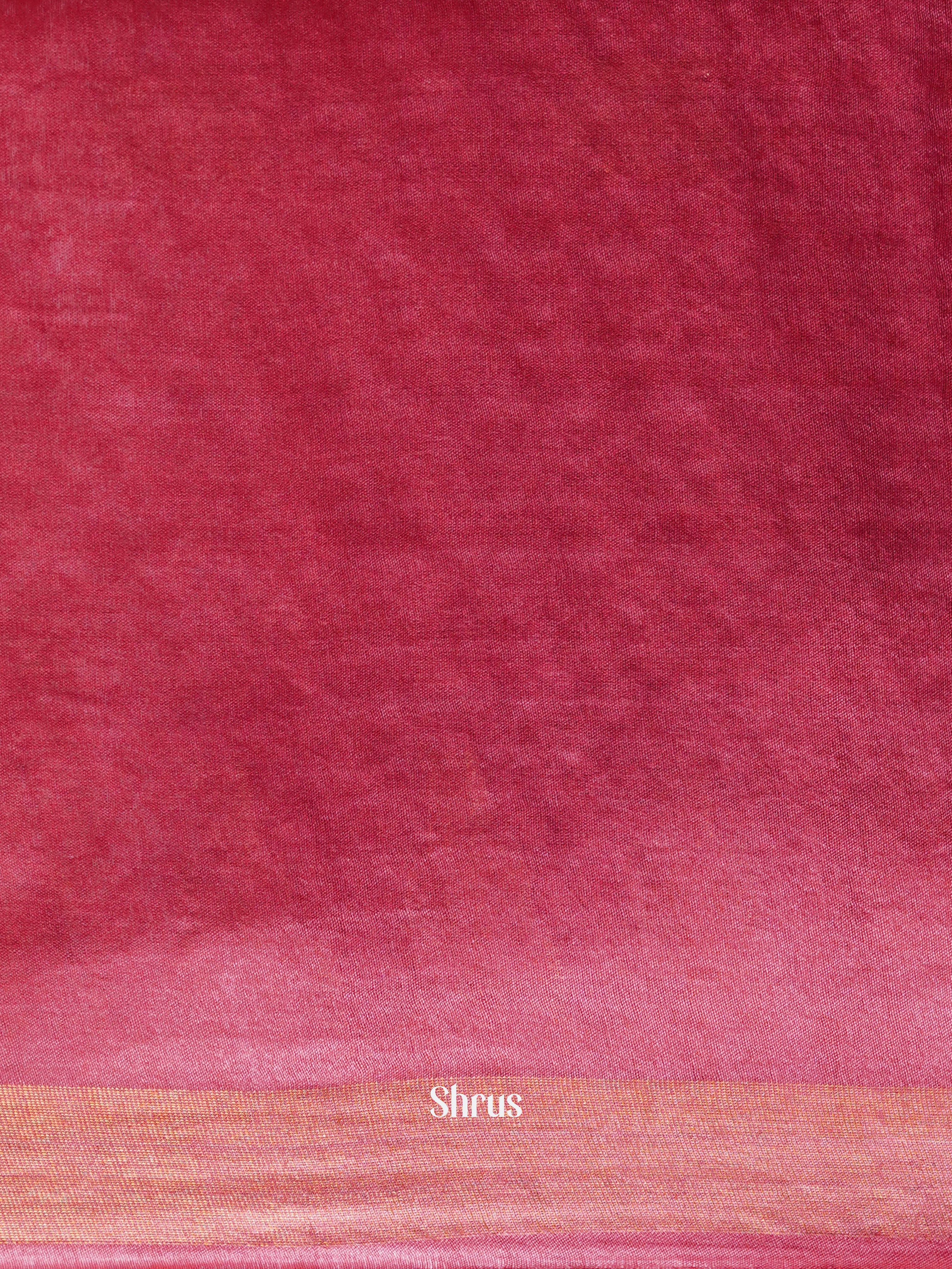 Blue & Red- Semi Tussar Saree - Shop on ShrusEternity.com