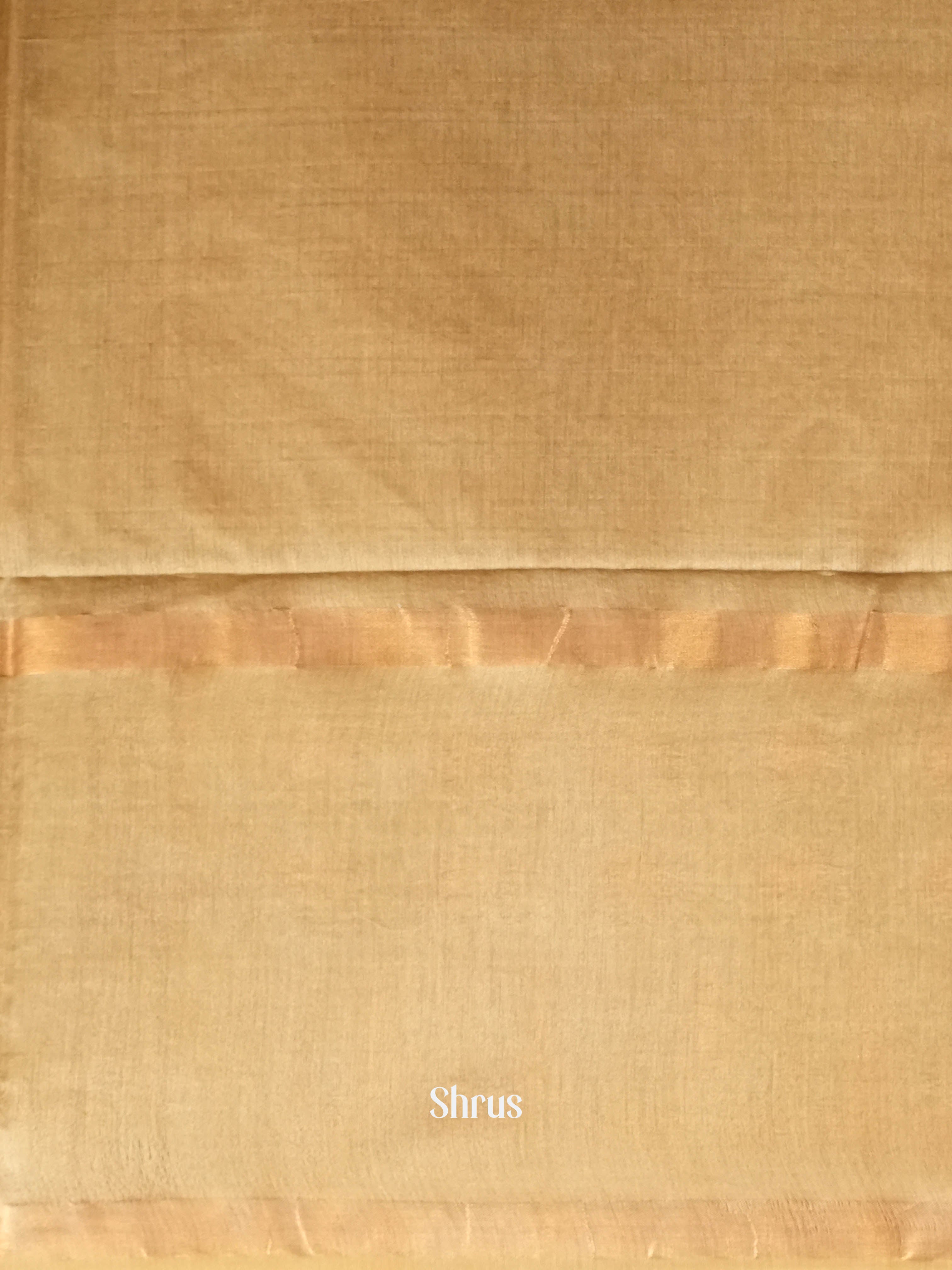 Dark Brown & Cream - Semi Tussar Saree - Shop on ShrusEternity.com