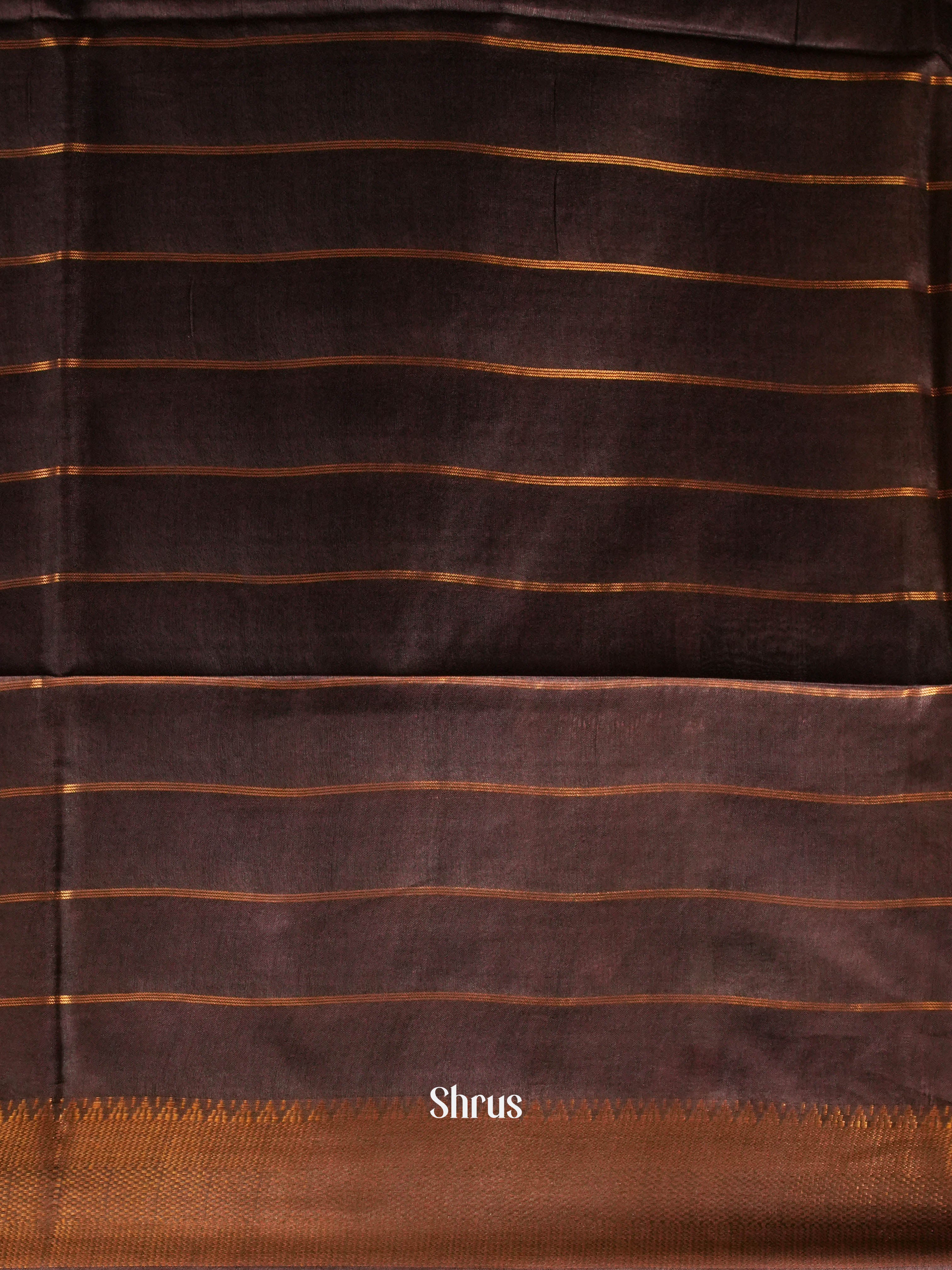 Golden Brown & Brown - Semi Tussar Saree - Shop on ShrusEternity.com
