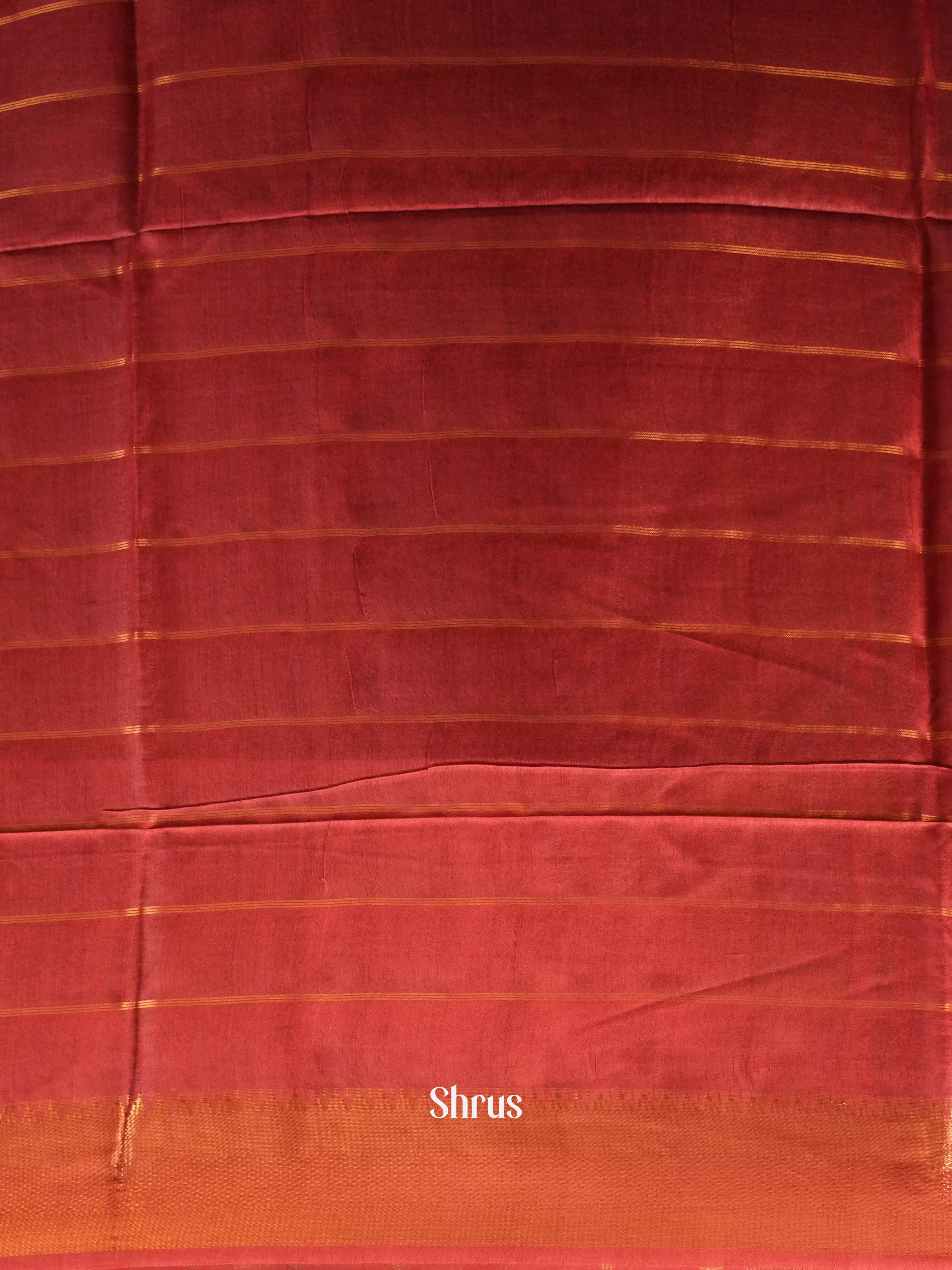 Teal & Maroon - Semi Tussar Saree - Shop on ShrusEternity.com
