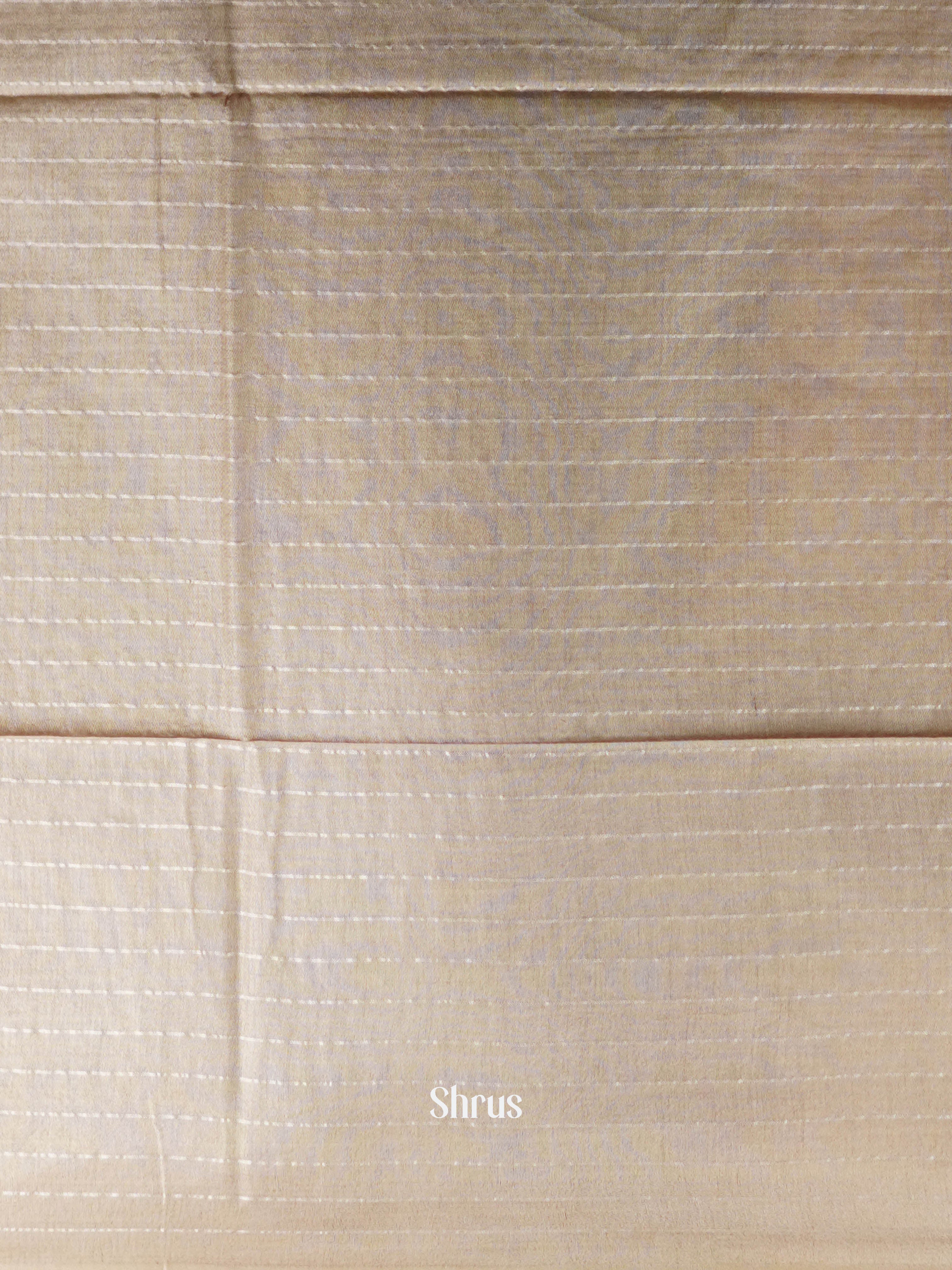 Cream & Purple - Semi Tussar Saree - Shop on ShrusEternity.com