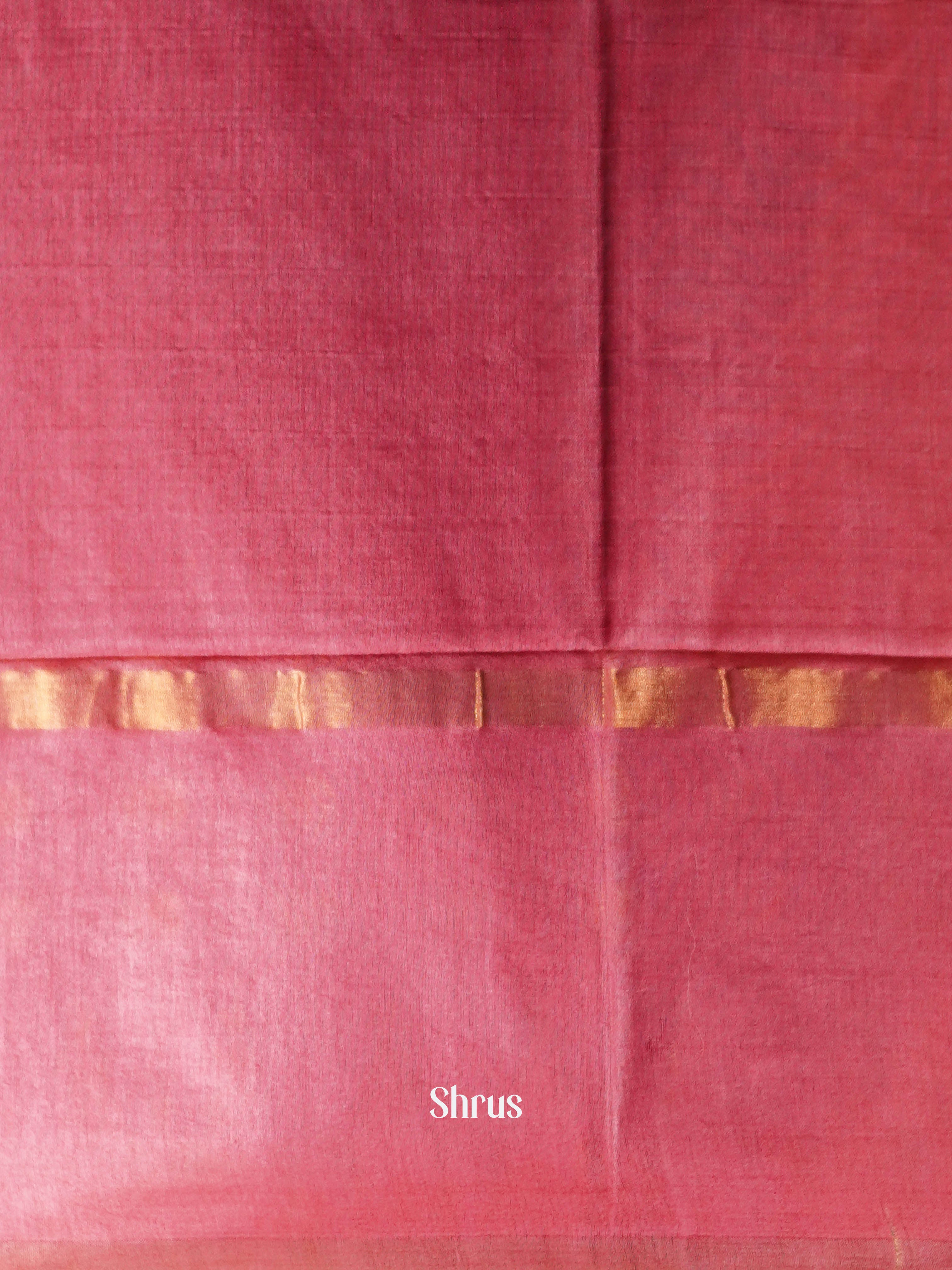 Pink & Grey - Semi Tussar Saree - Shop on ShrusEternity.com