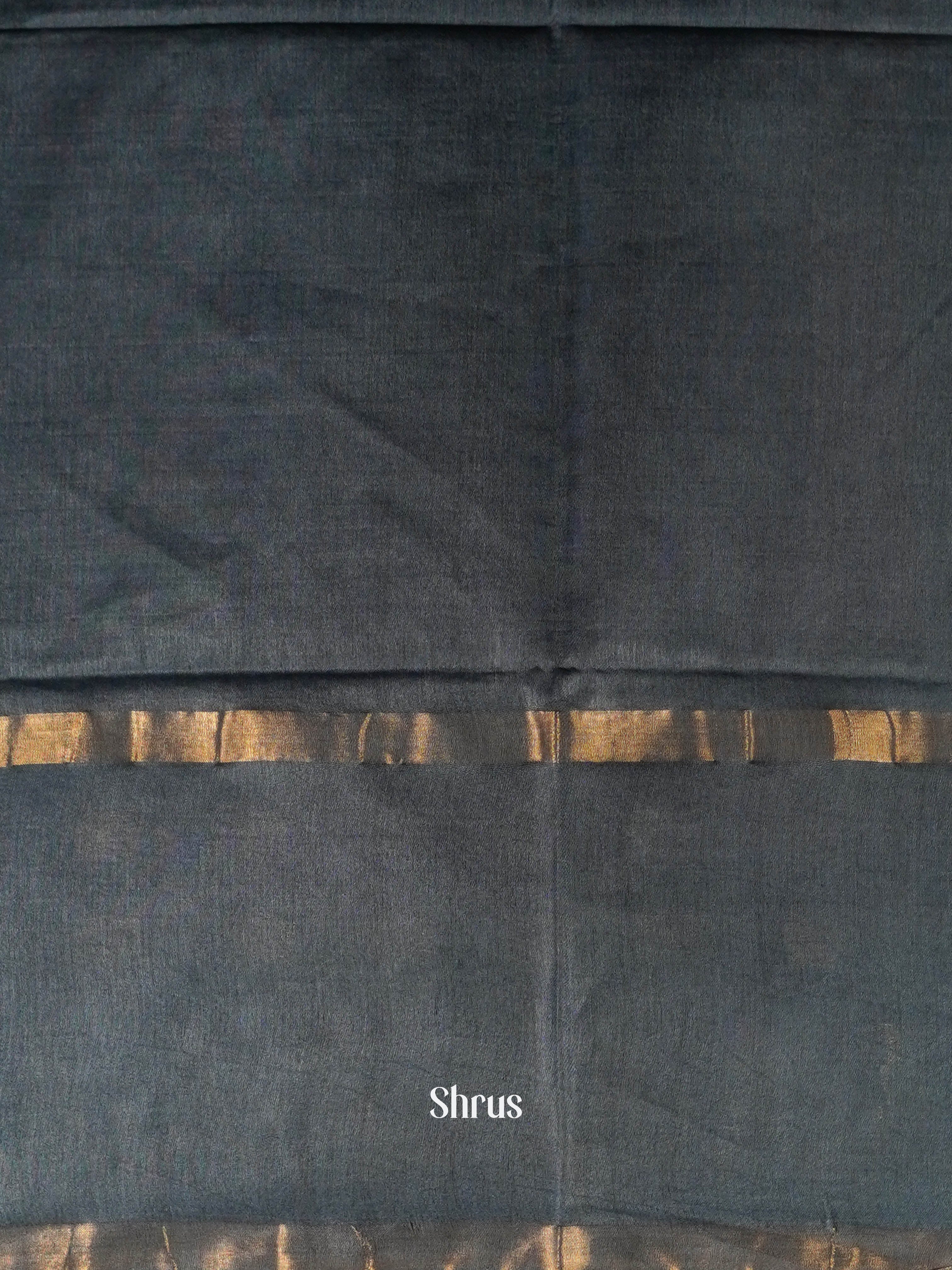 Blue & Grey - Semi Tussar Saree - Shop on ShrusEternity.com