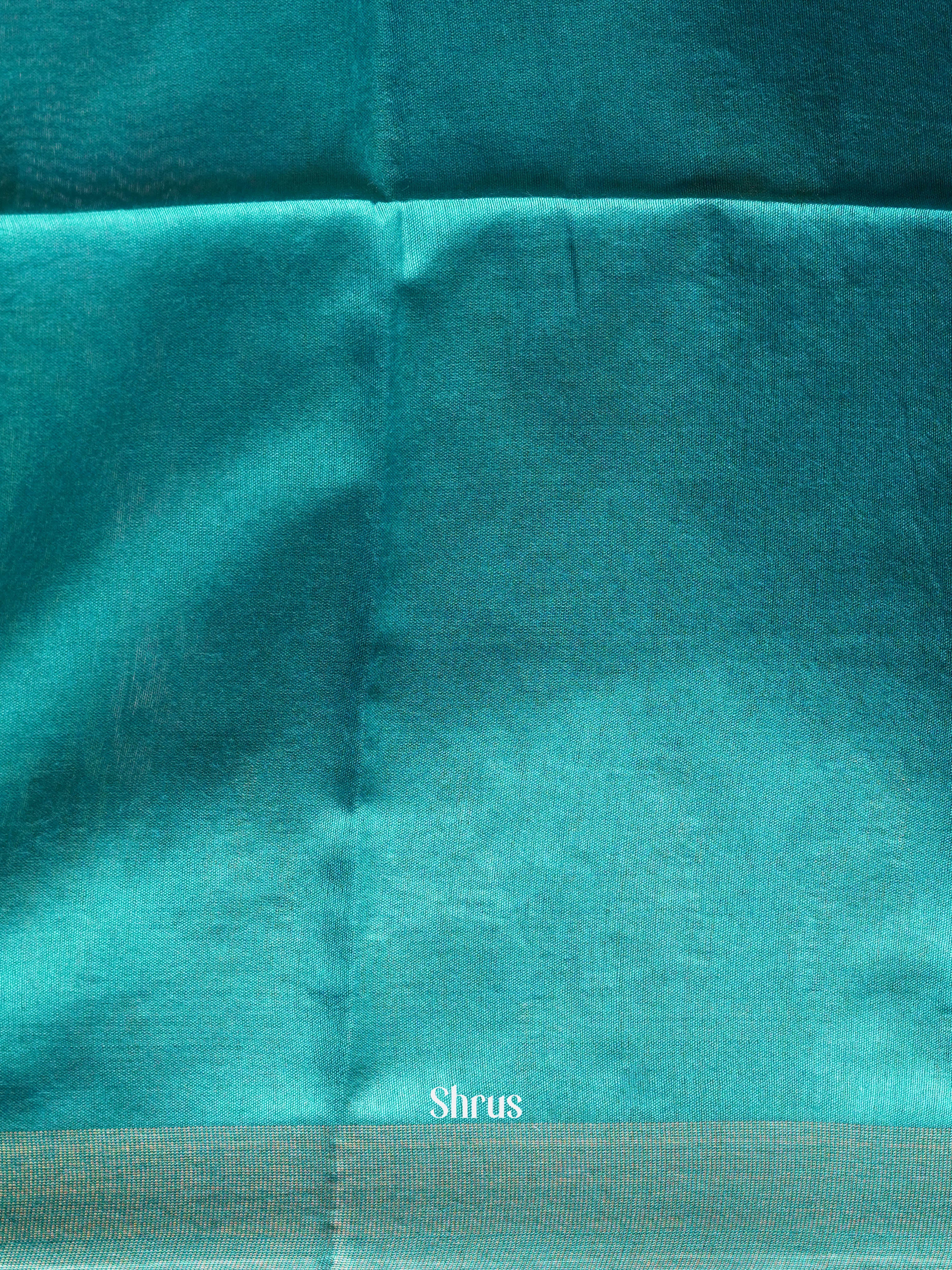 Purple & Teal- Semi Tussar Saree - Shop on ShrusEternity.com